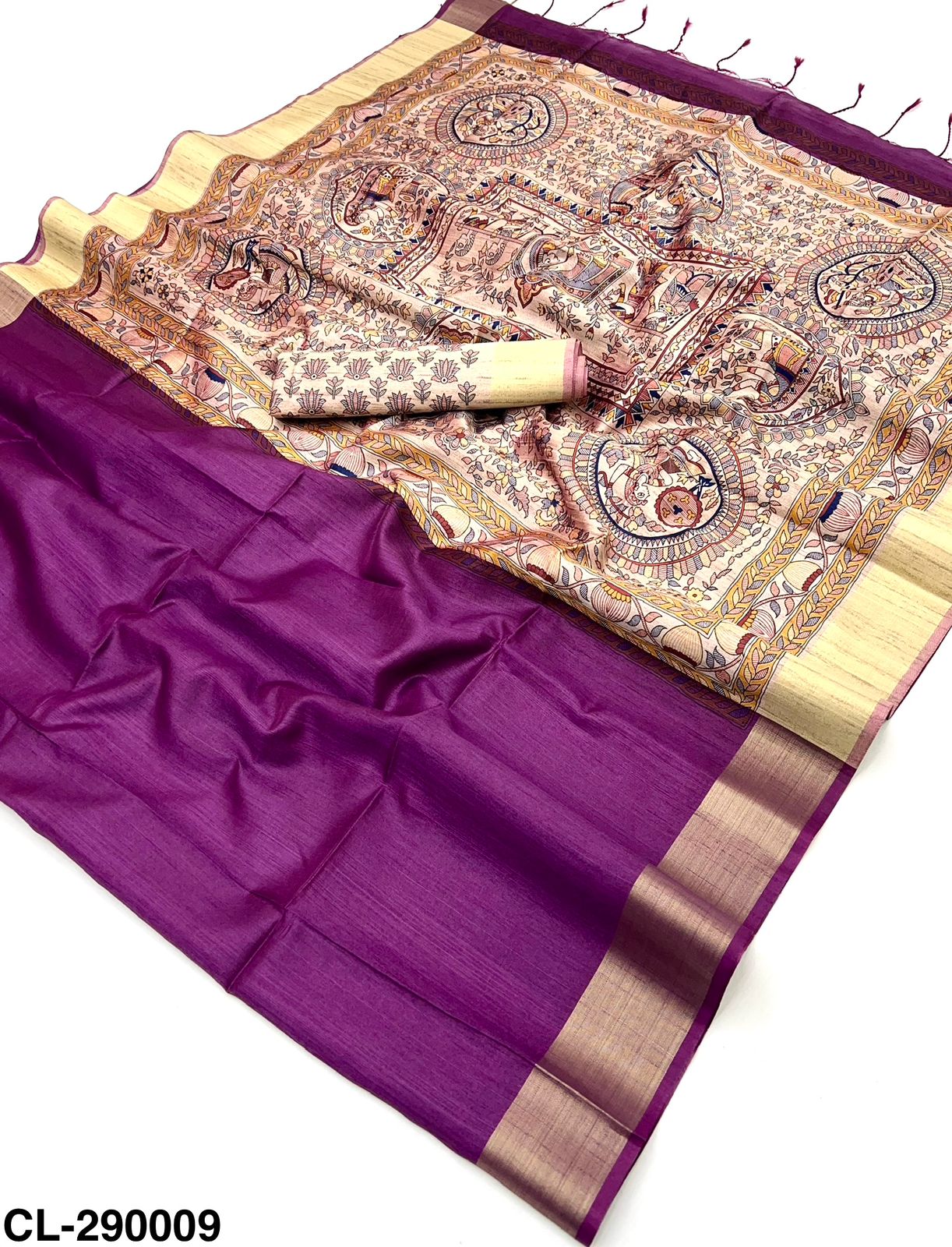 Rajyog Chitralekha 290001 To 9 Tussar Silk Plain Saree Collection