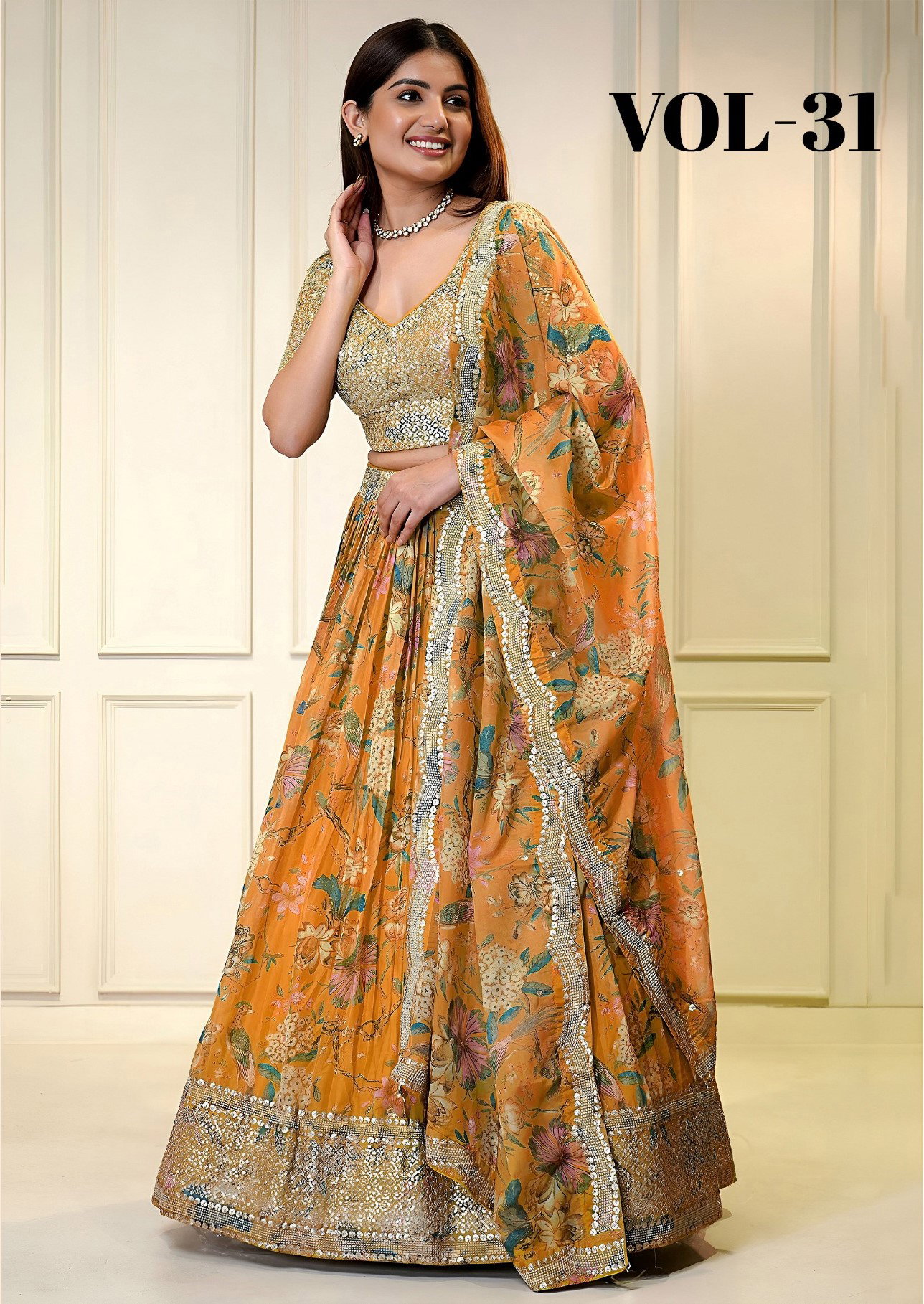 Zeel Vol 31 Organza Sequins Embroidery Work Lehenga Choli Collection