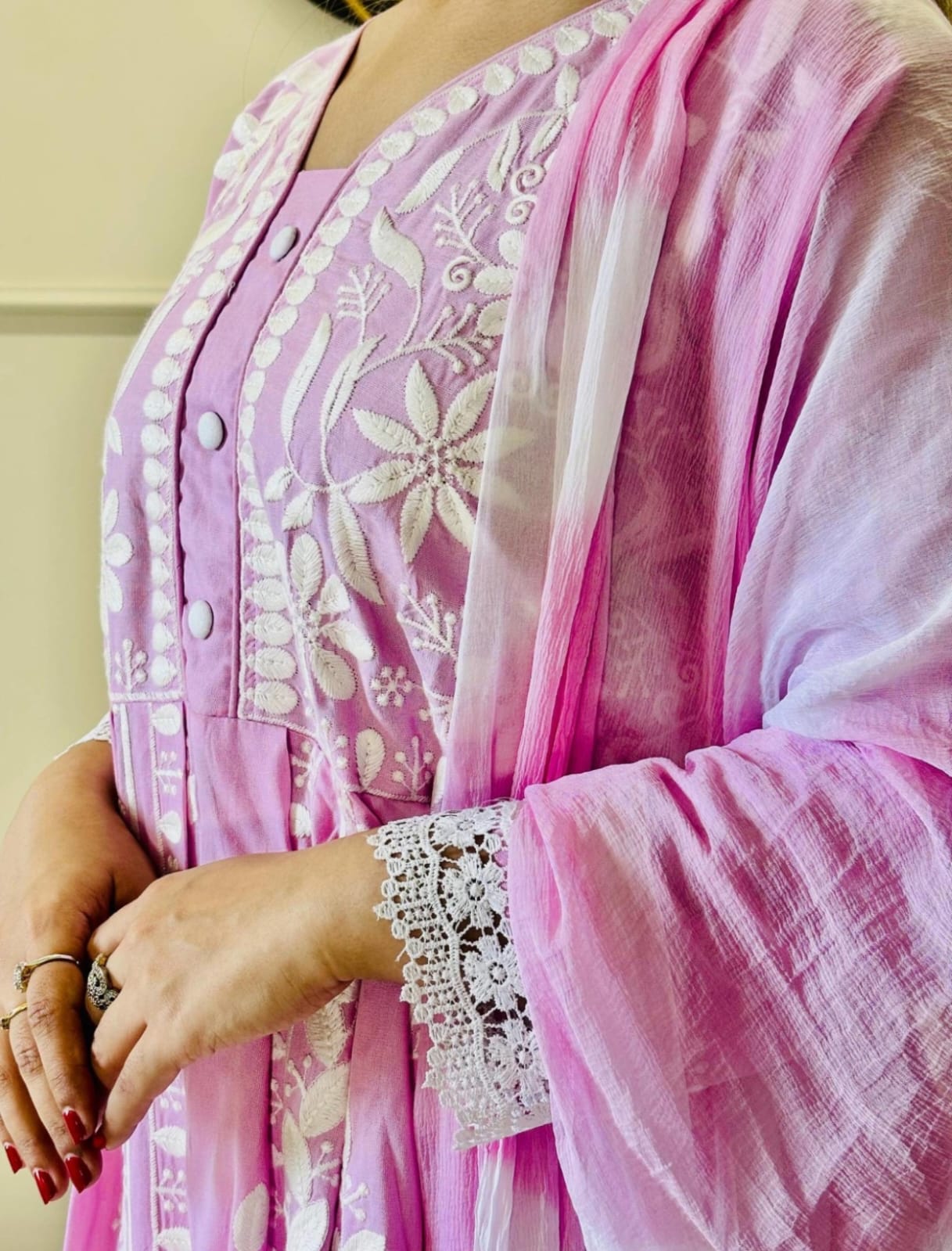 VT 1003 T Soft Rayon Cotton Beautiful Chikankari Worked Kurti Set Collection
