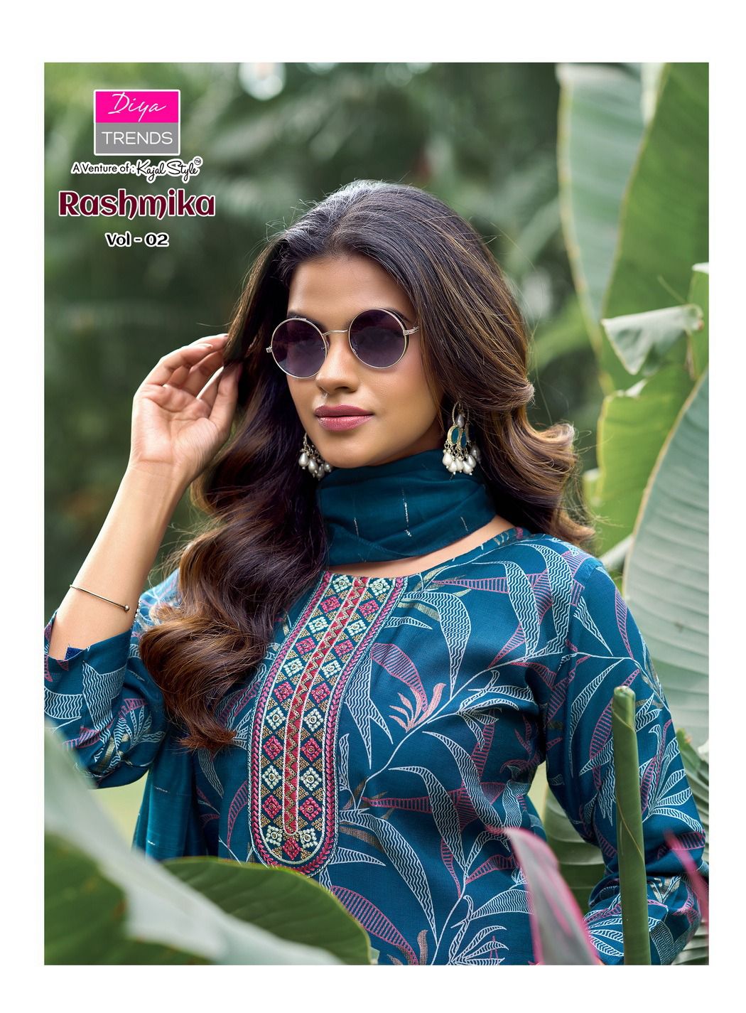 Rashmika Vol 2 By Diya Trends Vertican Printed Kurti Pant And Dupatta