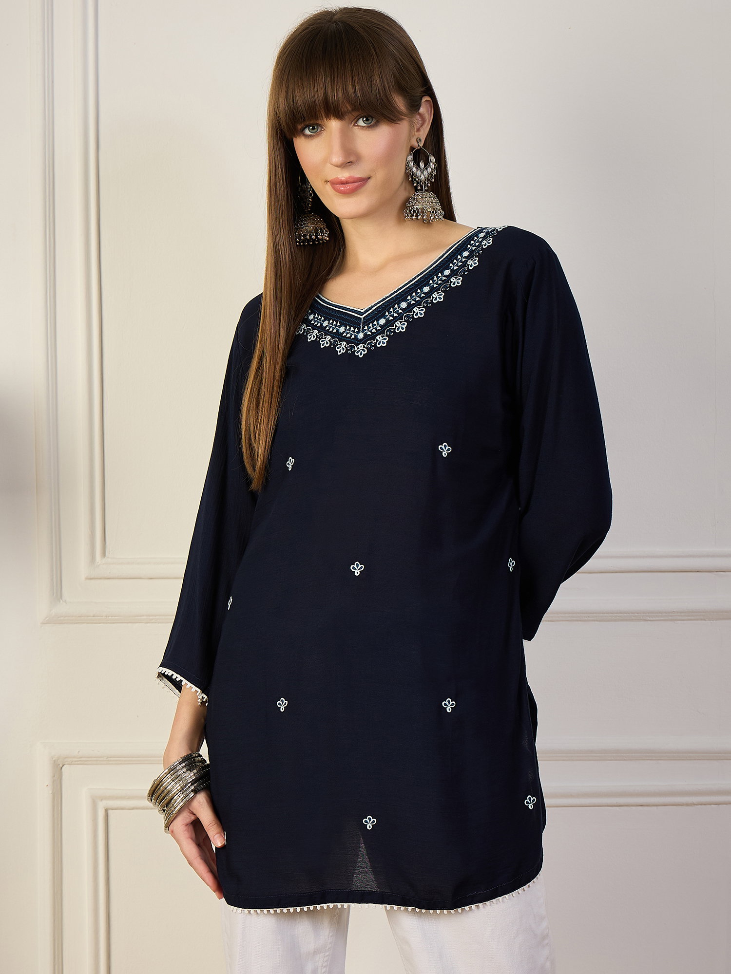 VP 9791 Women short kurta casual wear in viscose rayon