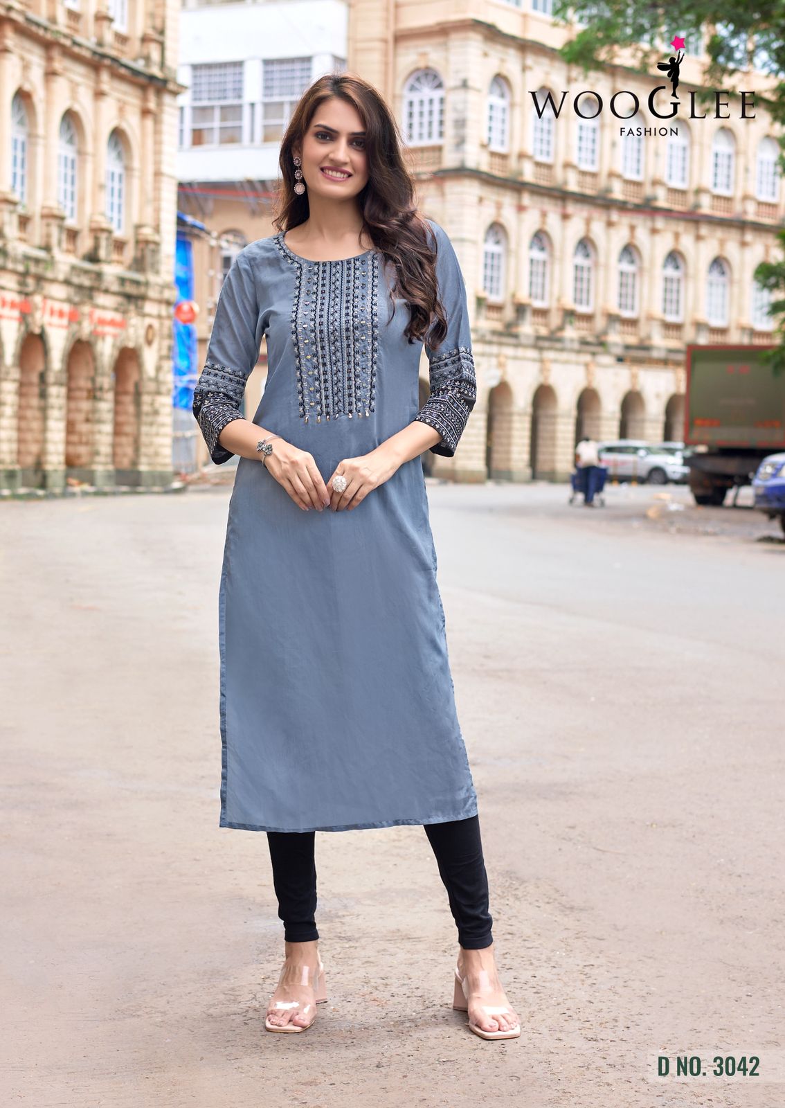 Wooglee Salonee Vol 9 Rayon Thread And Handwork Top Collection