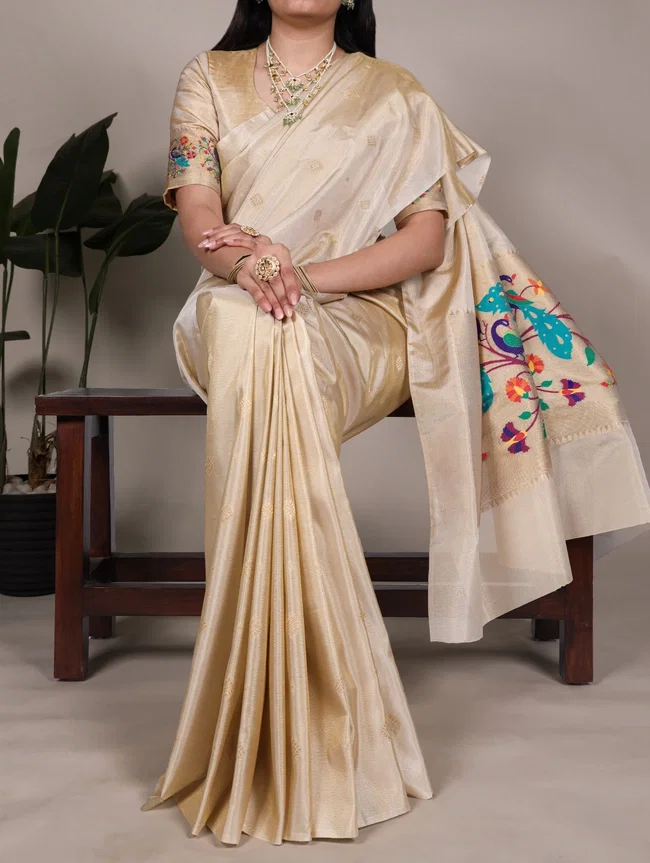 Lekha YF 7905 Tissue Paithani Silk Zari Worked Beautiful Saree Collection