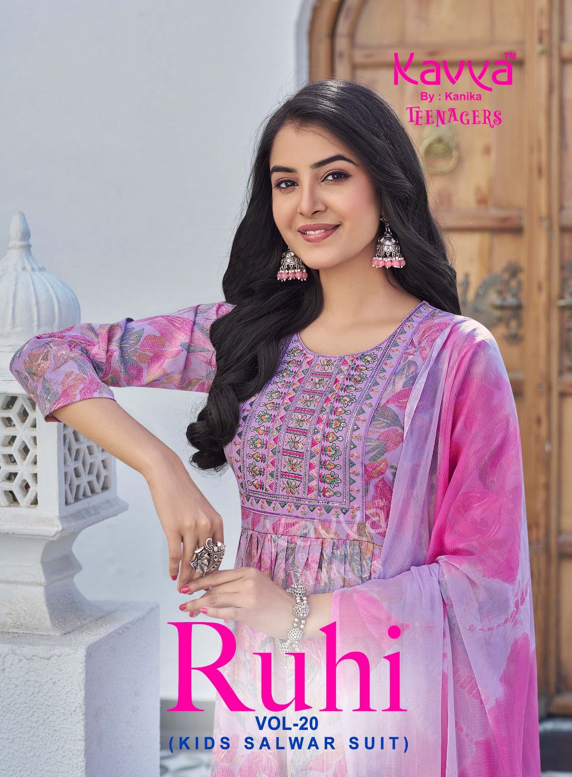 Kavya Ruhi vol 20 Umbrella Cut Capsule foil print Top Bottom with Dupatta Collection