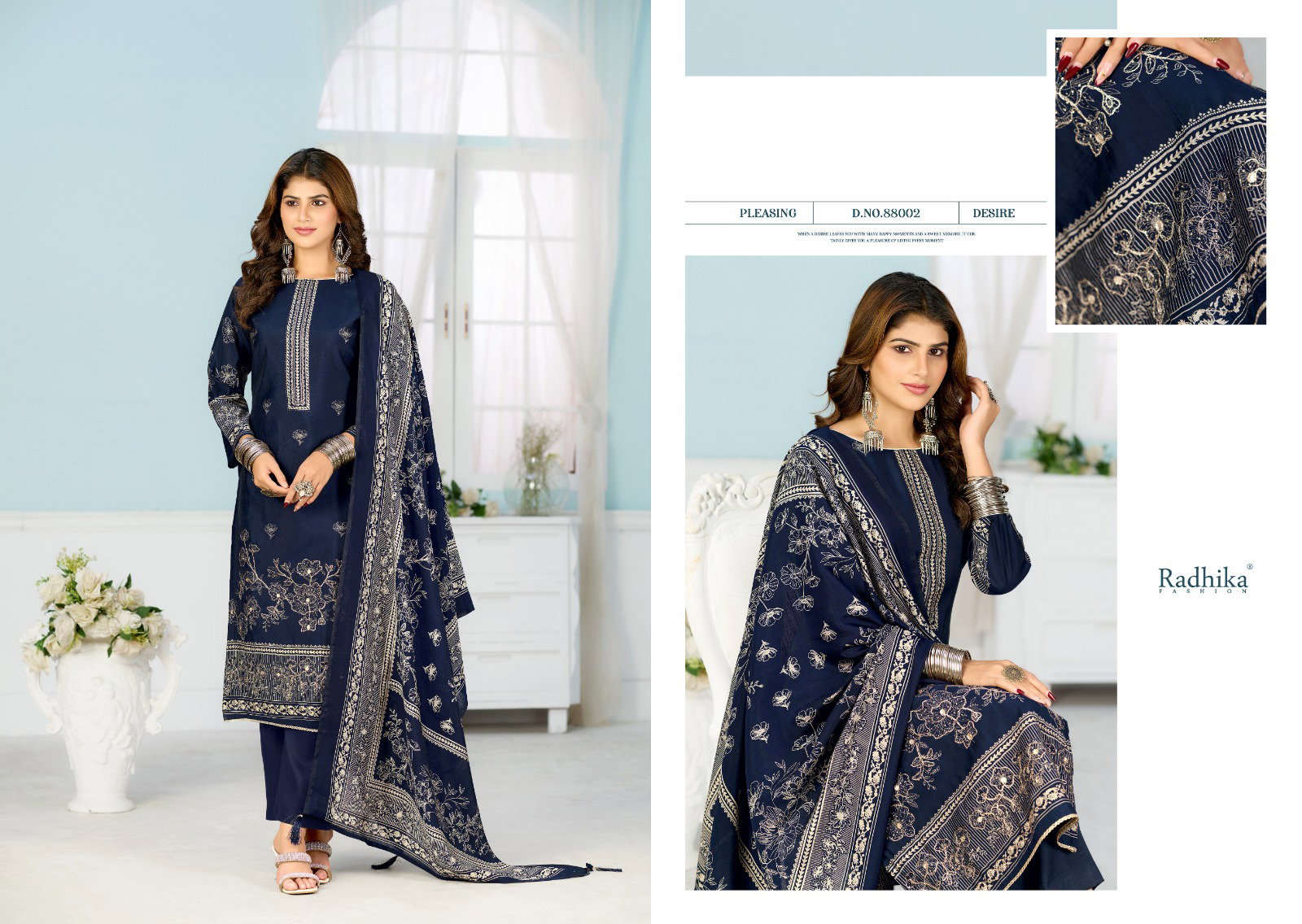 Radhika Azara Beauty Silk Vol 7 Modal Muslin Printed Dress Material