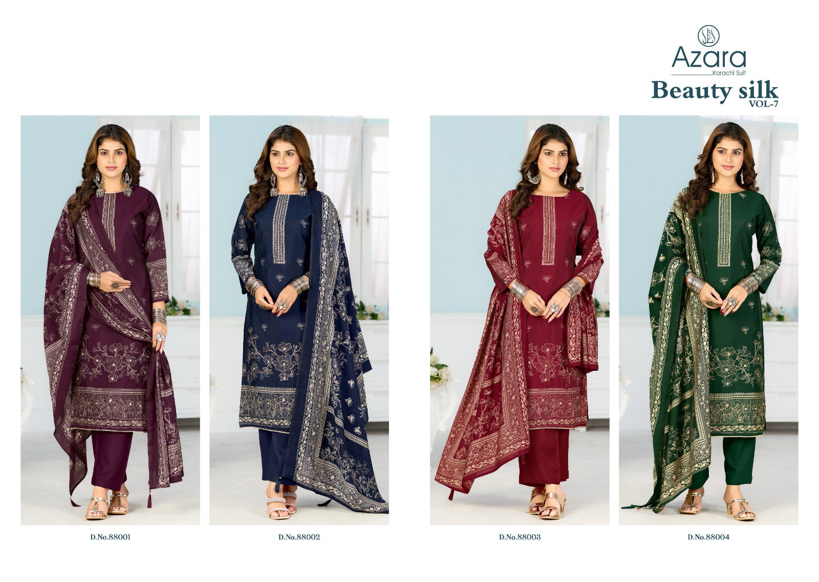 Radhika Azara Beauty Silk Vol 7 Modal Muslin Printed Dress Material