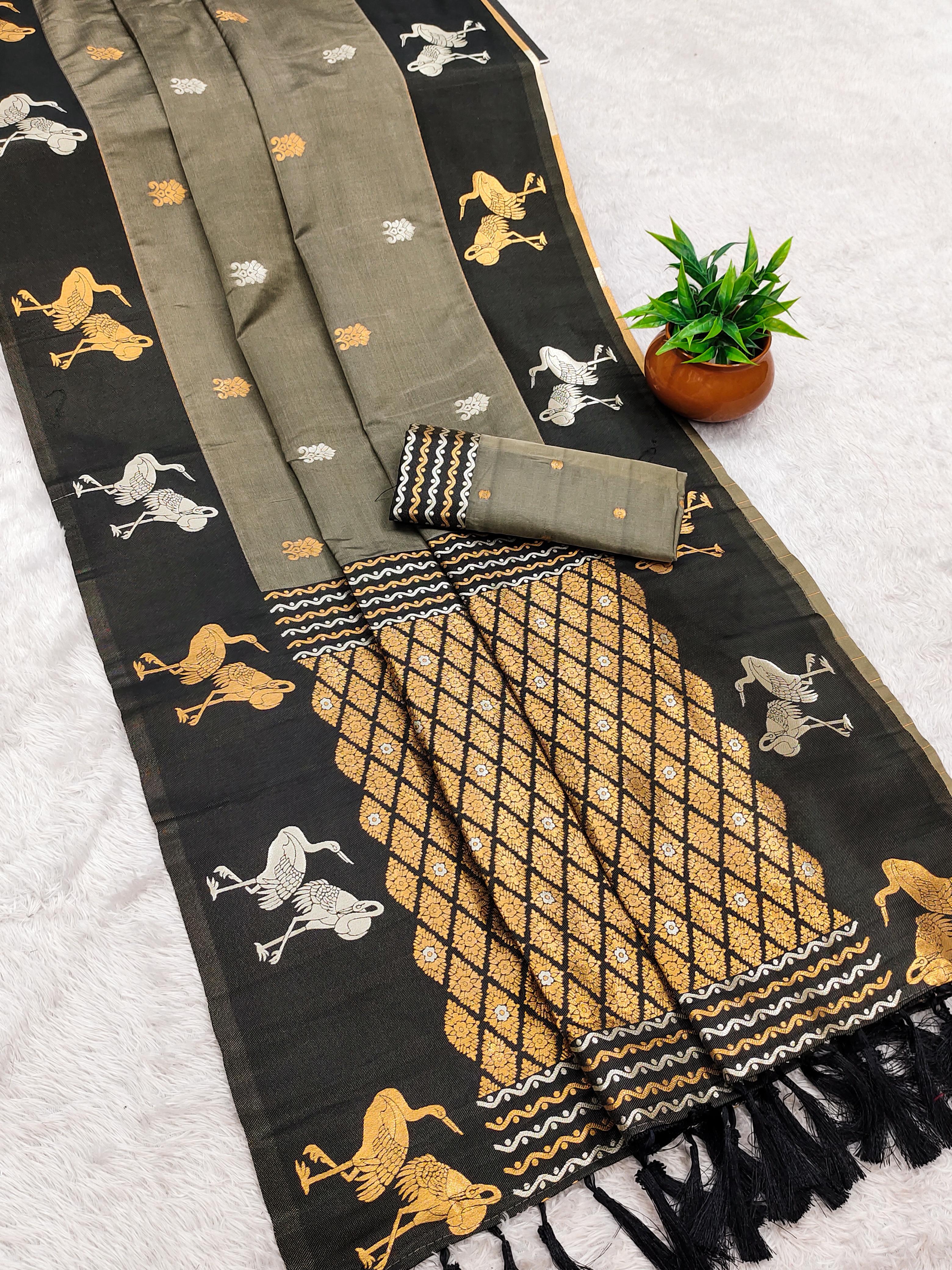 Lekha MN Shreeja Vol 3 Silk Gold & Banarasi Zari Saree