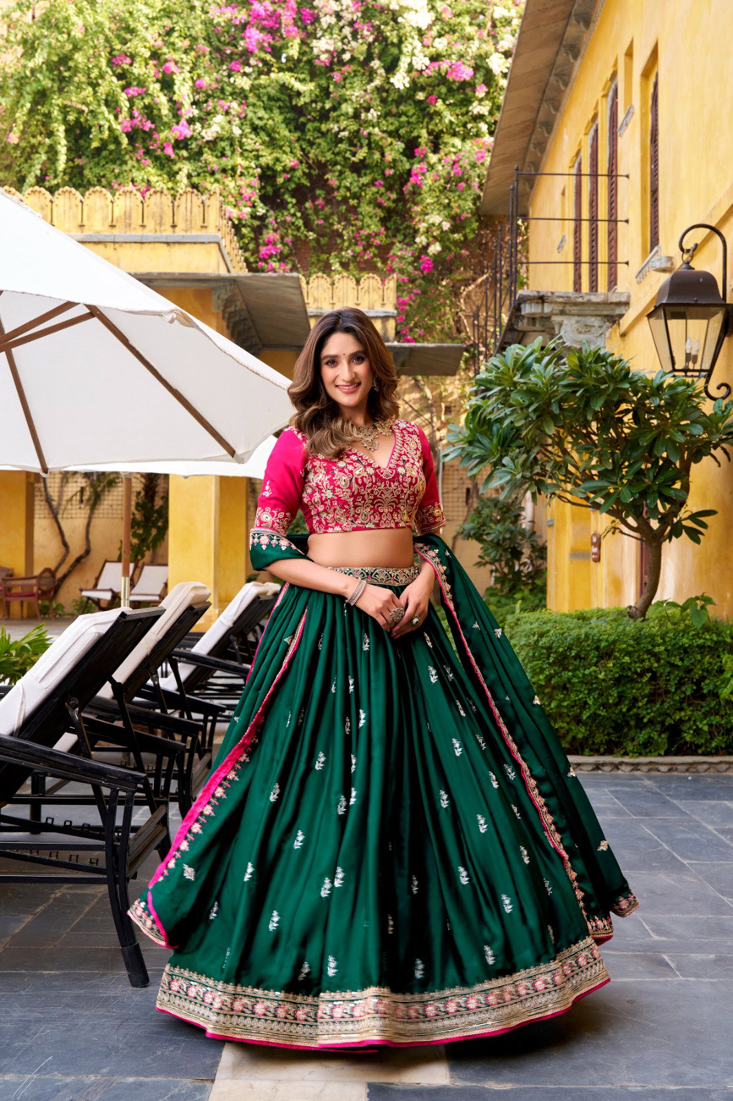 Lekha YF 1449 Silk Satin Sequins Worked Designer Lehenga Choli