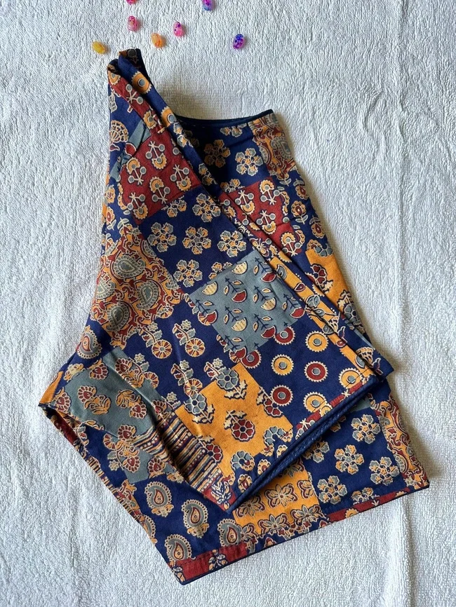 Ruh Pure Ajrakh HandBlock Cotton Blouse Collection