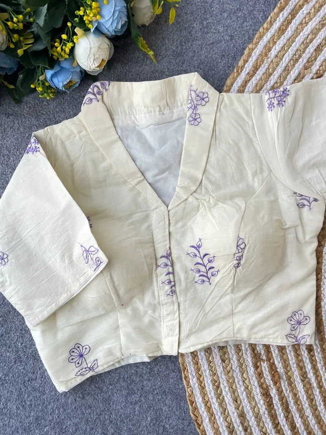 Ruh Khadi Collar Blouse Collection