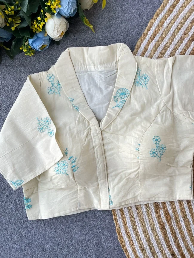 Ruh Khadi Collar Blouse Collection