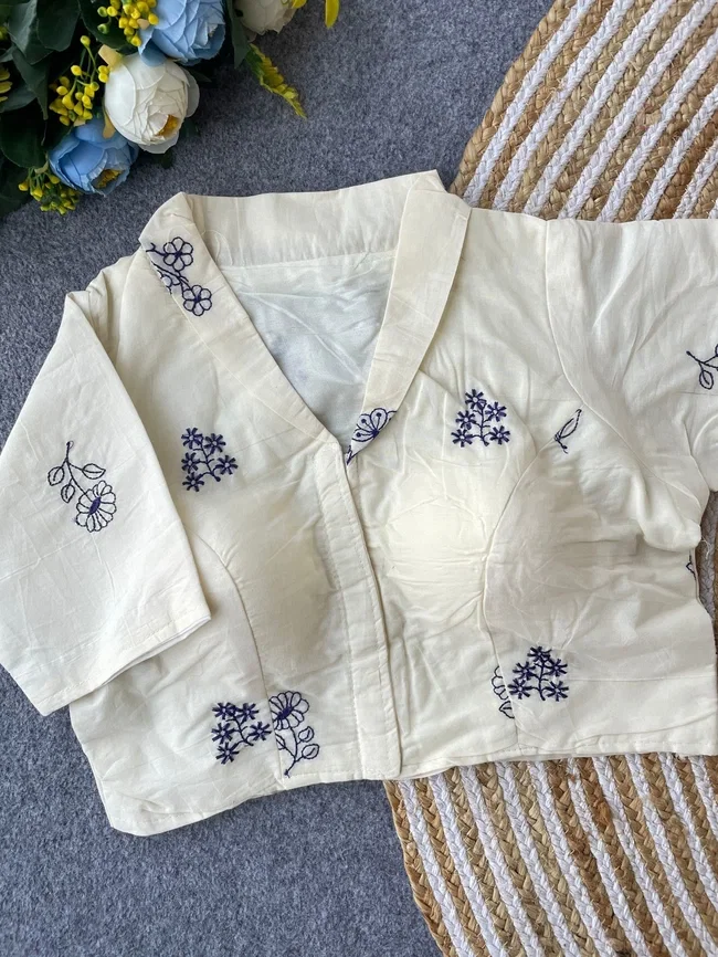 Ruh Khadi Collar Blouse Collection