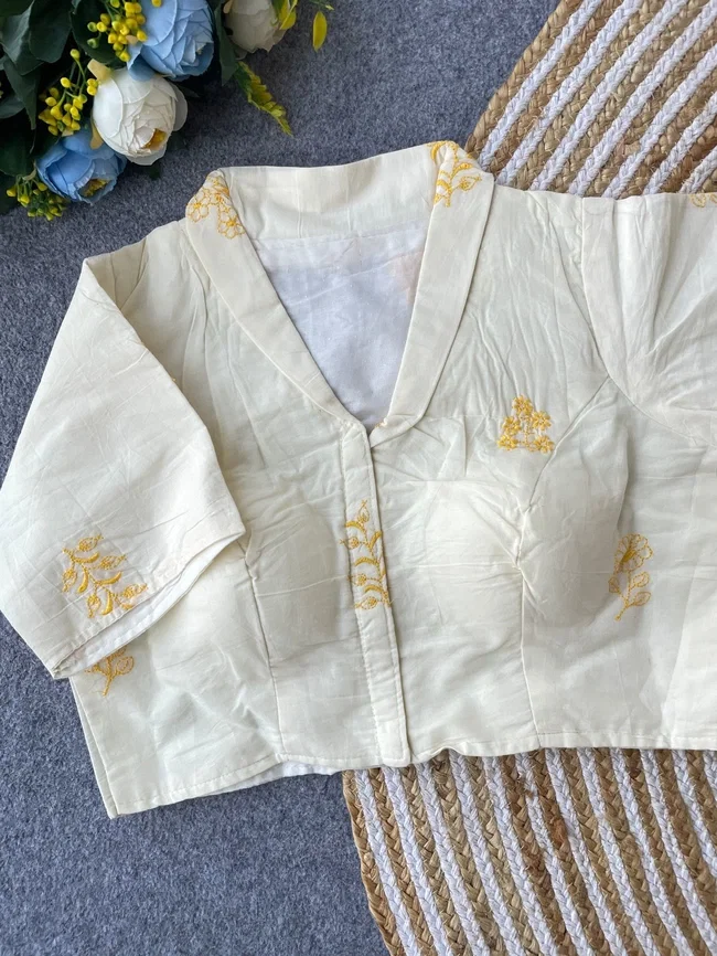 Ruh Khadi Collar Blouse Collection