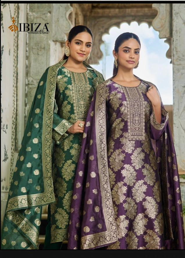 Ibiza Rangeen Banglory Silk Embroidery Work Salwar Kameez