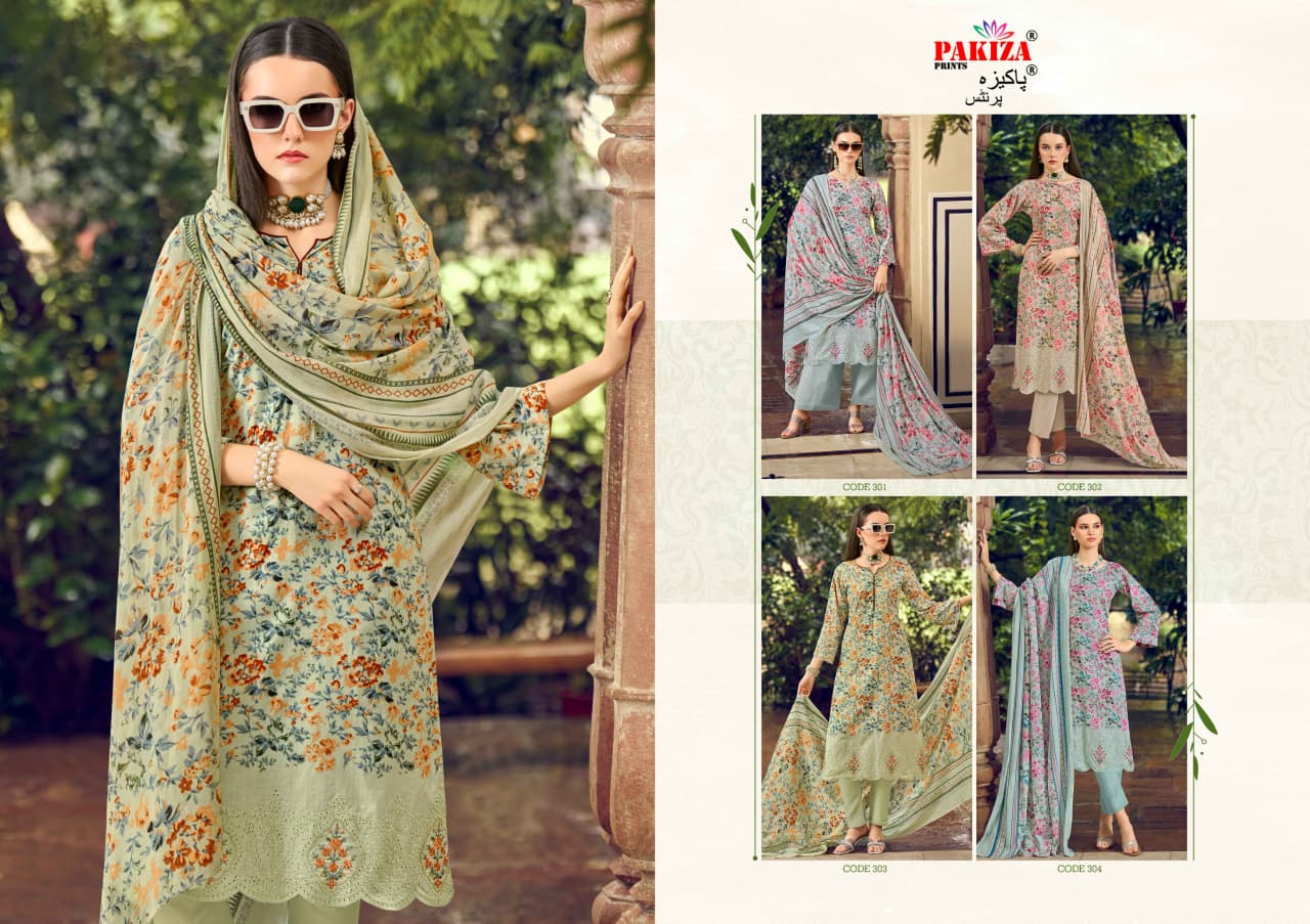 Pakiza Nawazish Vol 3 Lawn Cotton Printed Dress Material Collection
