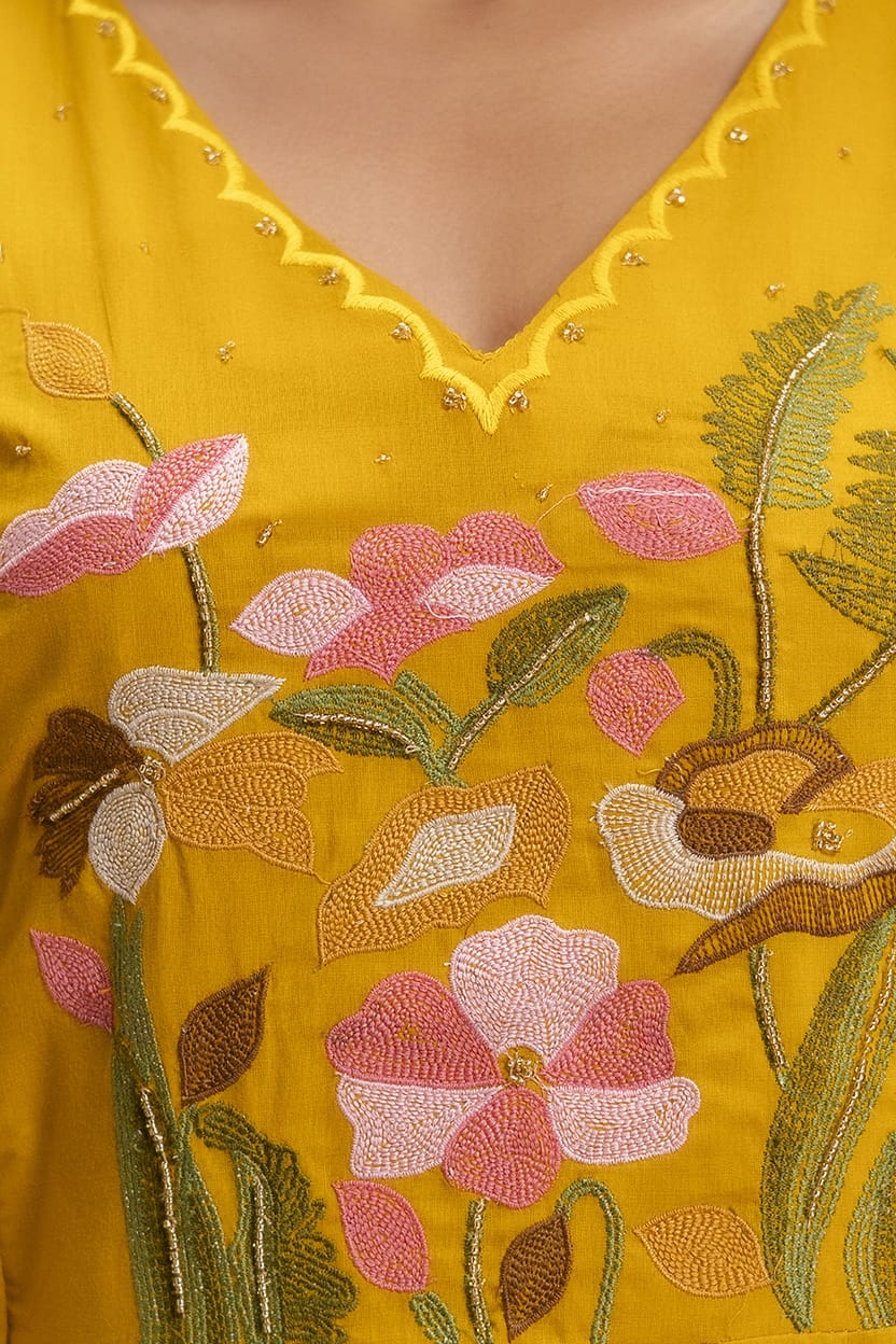 Naisha K 546 Cotton With Embroidered Kurti Pant And Dupatta Collection