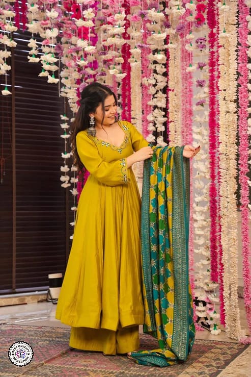 Lekha KL 5019 Pv Chanderi Embroidery Kurti Bottom With Dupatta