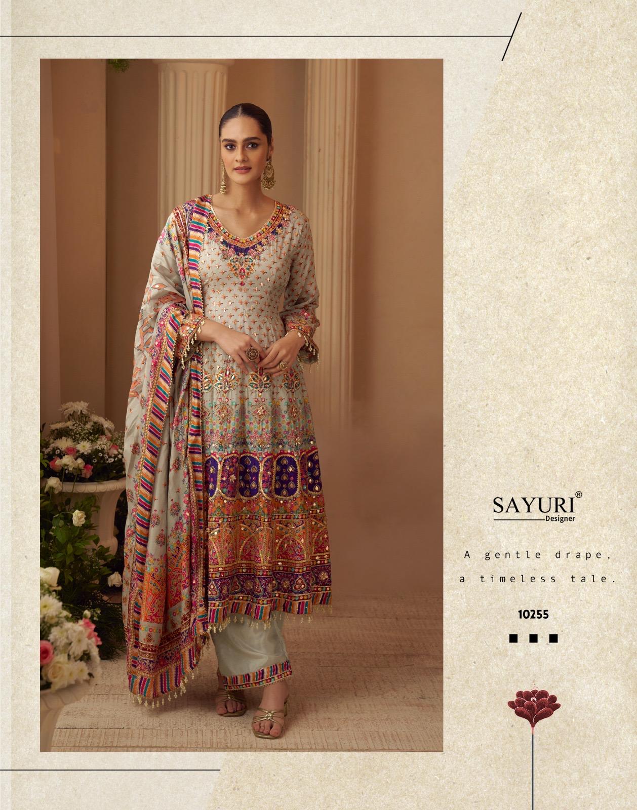 Sayuri Sarthi Crepe Silk Printed Handwork Salwar Kameez Collection