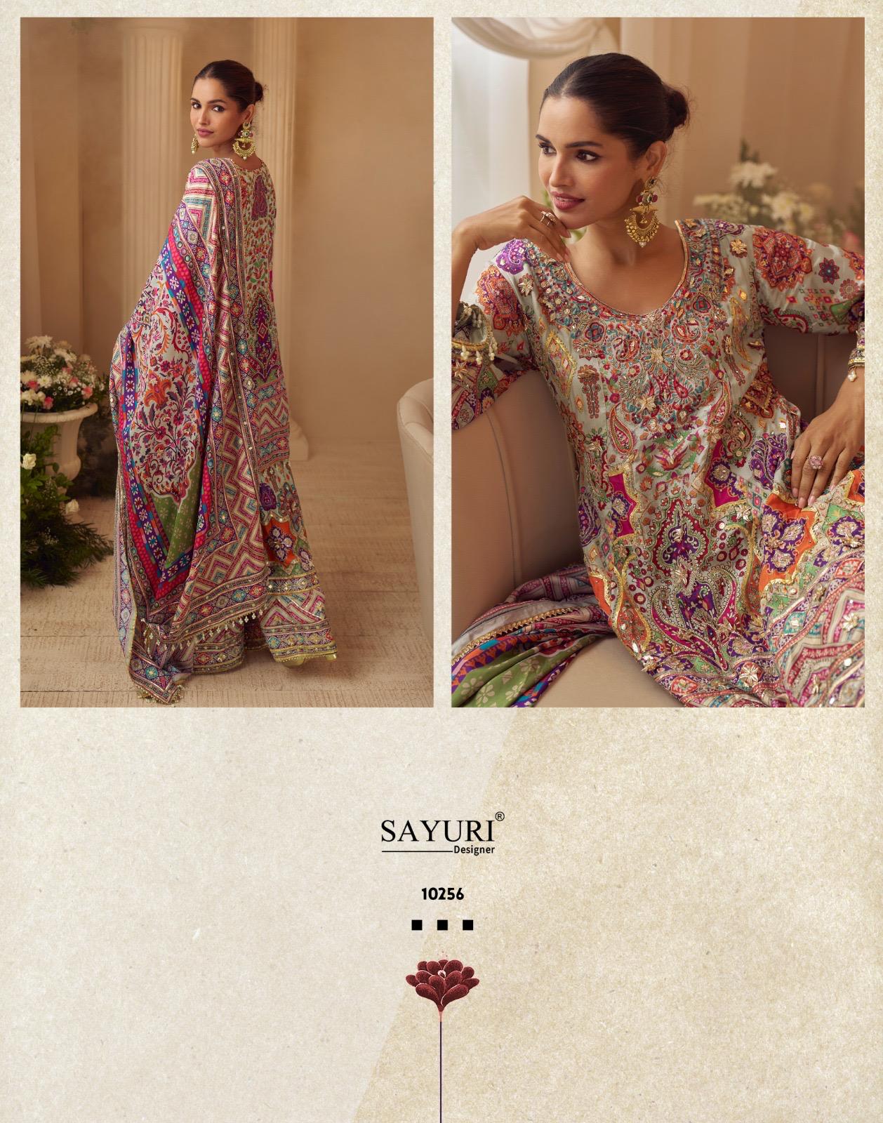 Sayuri Sarthi Crepe Silk Printed Handwork Salwar Kameez Collection