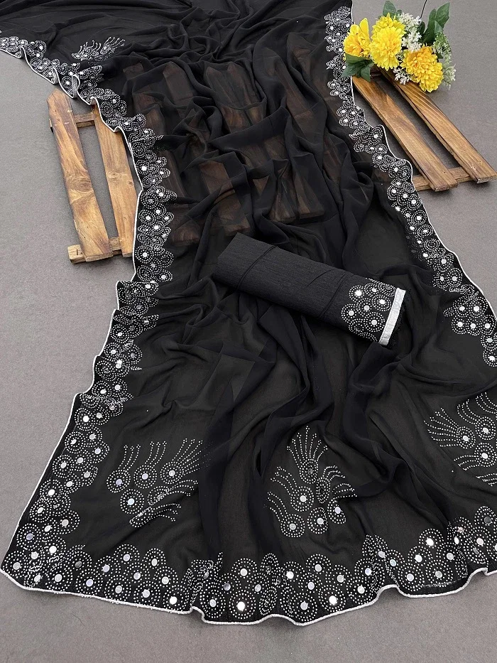 Veera Roohi Beautiful Georgette Fancy Saree Collection