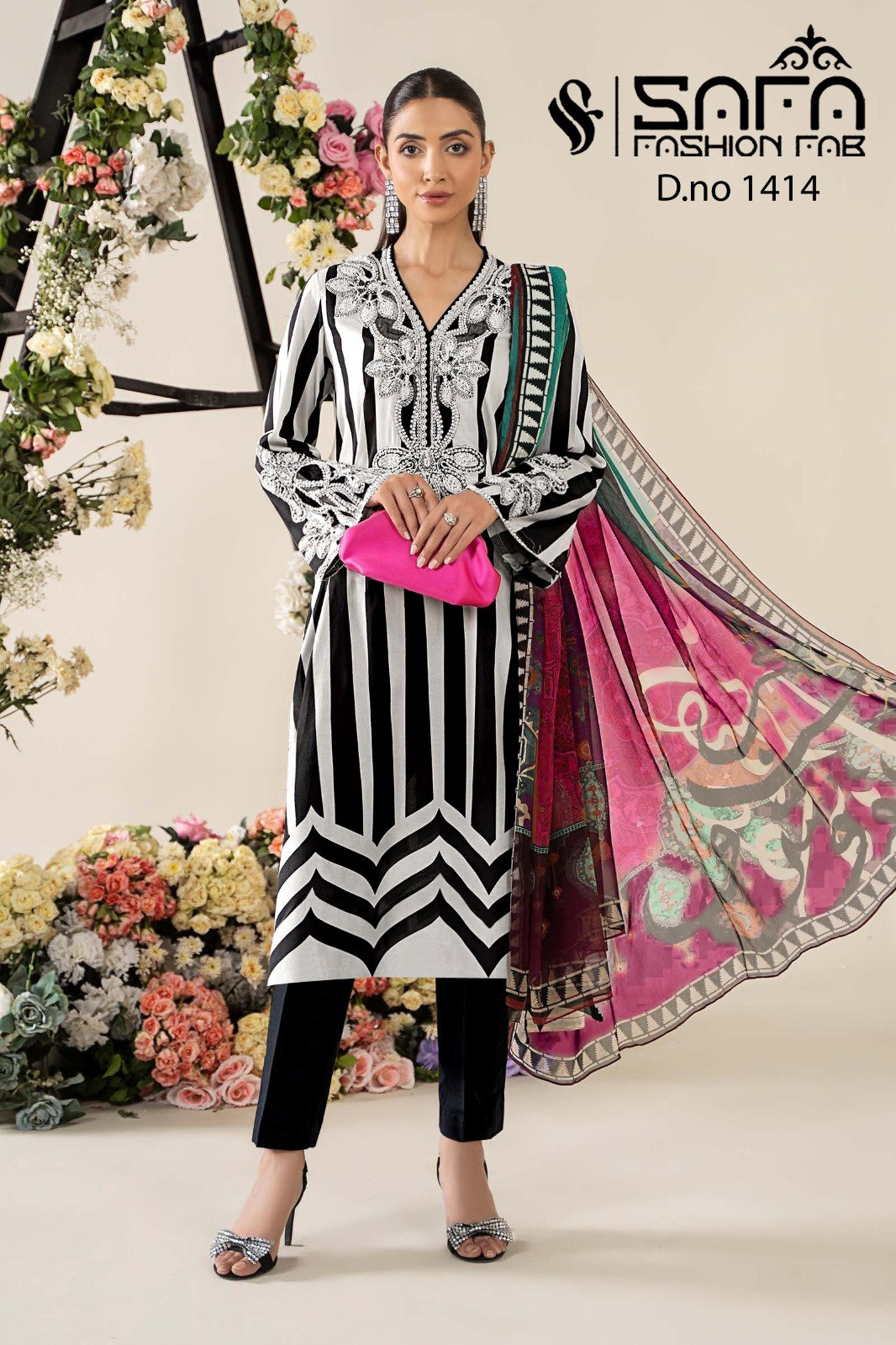 Safa Fashion 1414 Party Wear Fancy Readyade Salwar Kameez Collection 