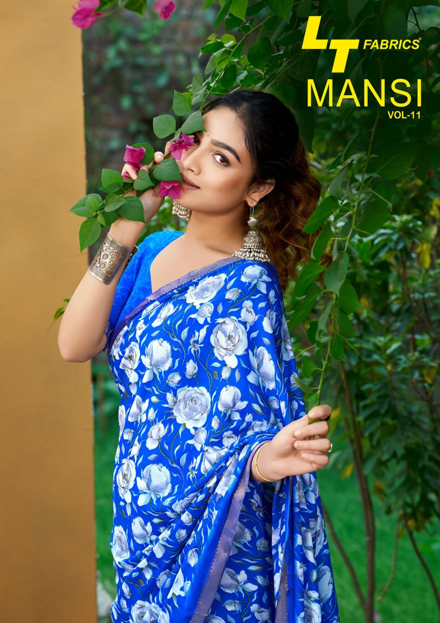 Lt Mansi Vol 11 Micro Renial Casual Wear Saree Collection