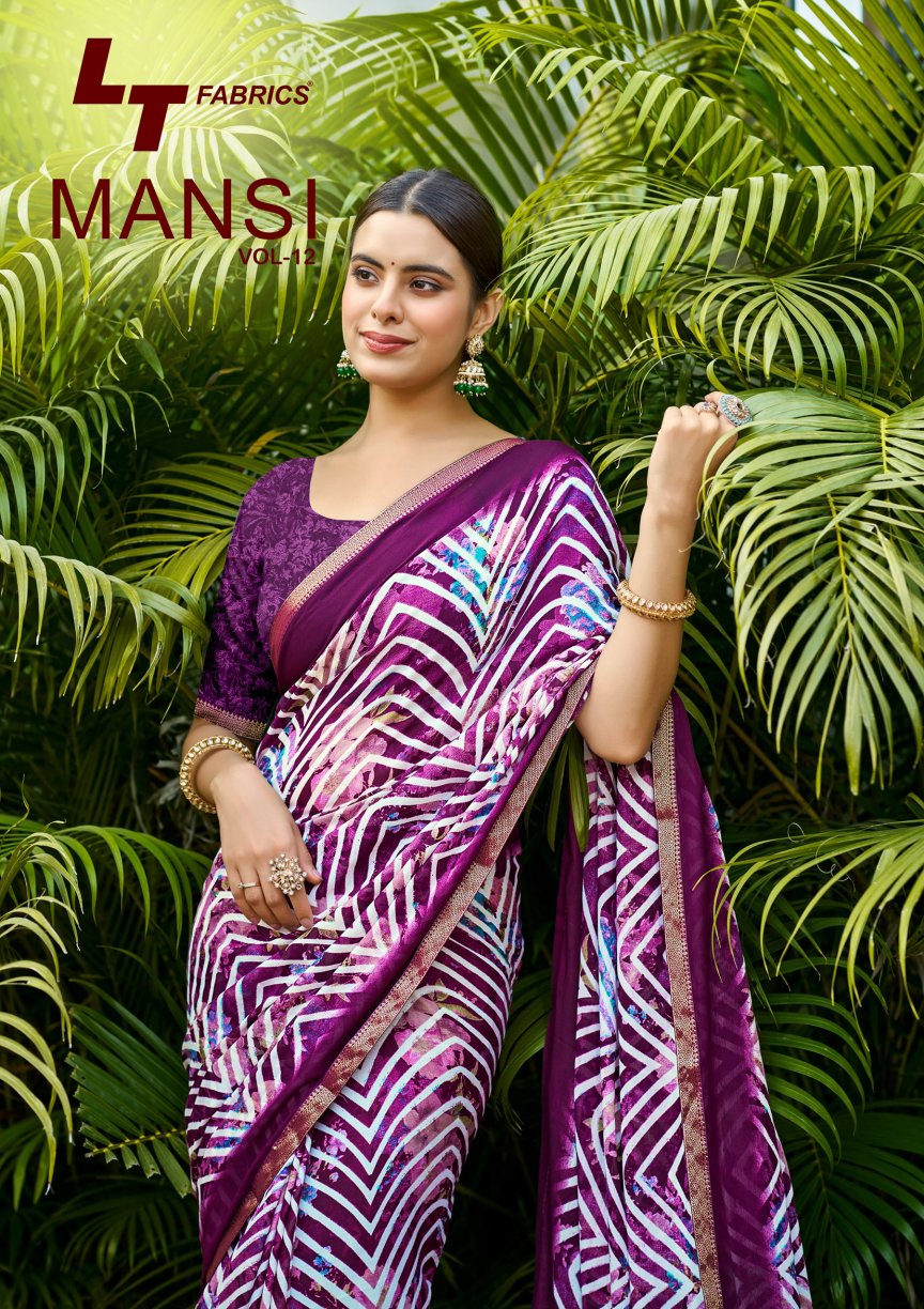 Lt Mansi Vol 12 Micro Renial Casual Wear Saree Collection