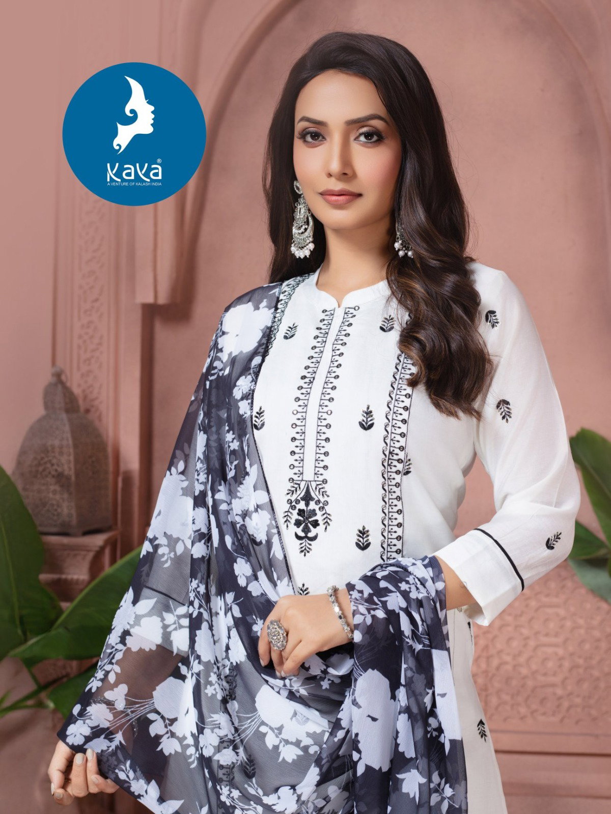 Kaya Kaushalya Roman Silk With Work Kurti Pant And Dupatta Collection