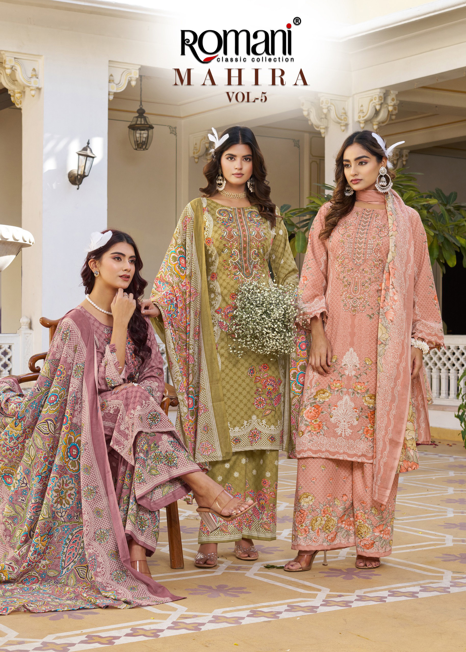 Romani Mahira Vol 5 Cotton Digital Printed Dress Material Collection