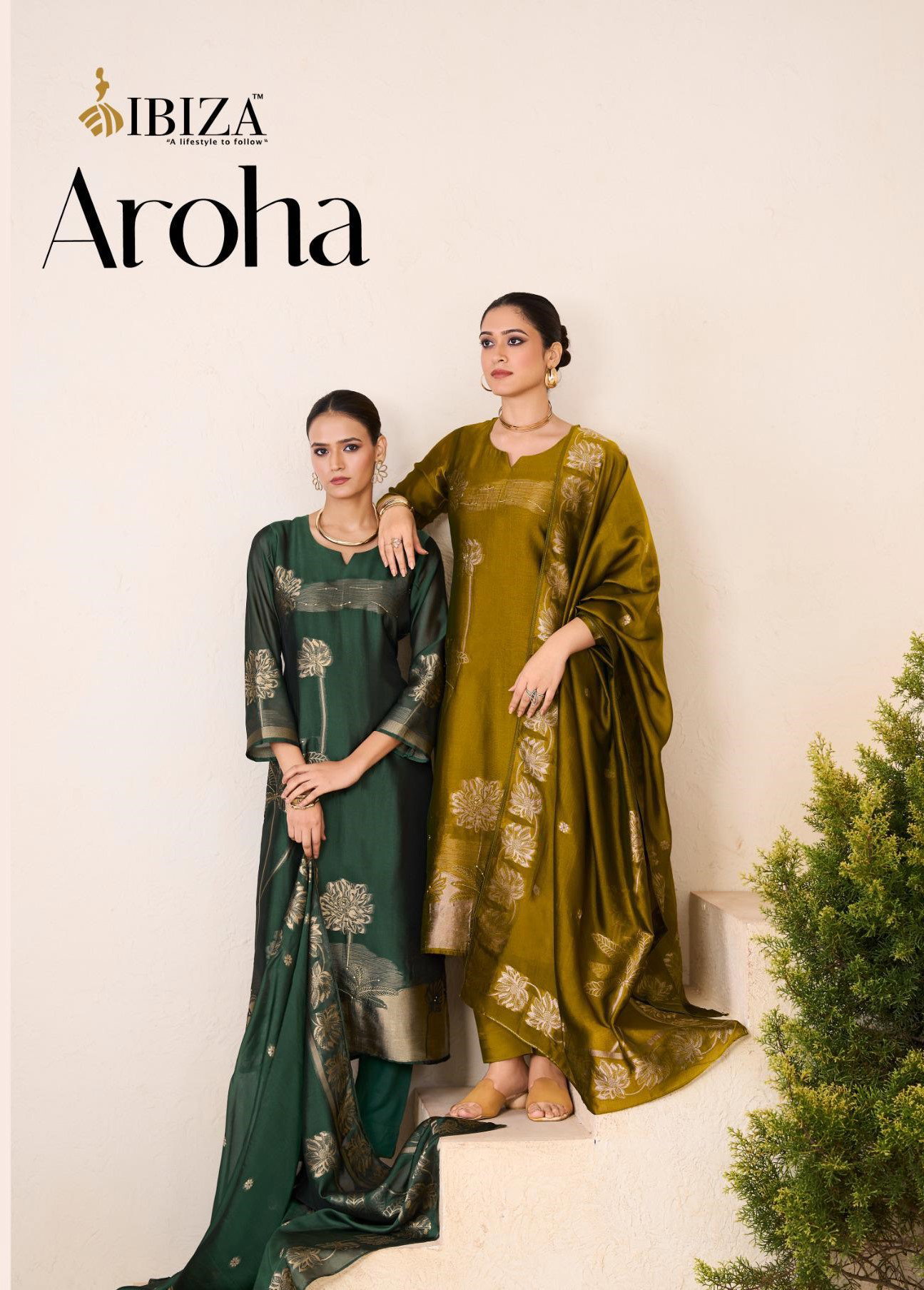 Ibiza Aroha Banglory Silk With Handwork Salwar Kameez Collection