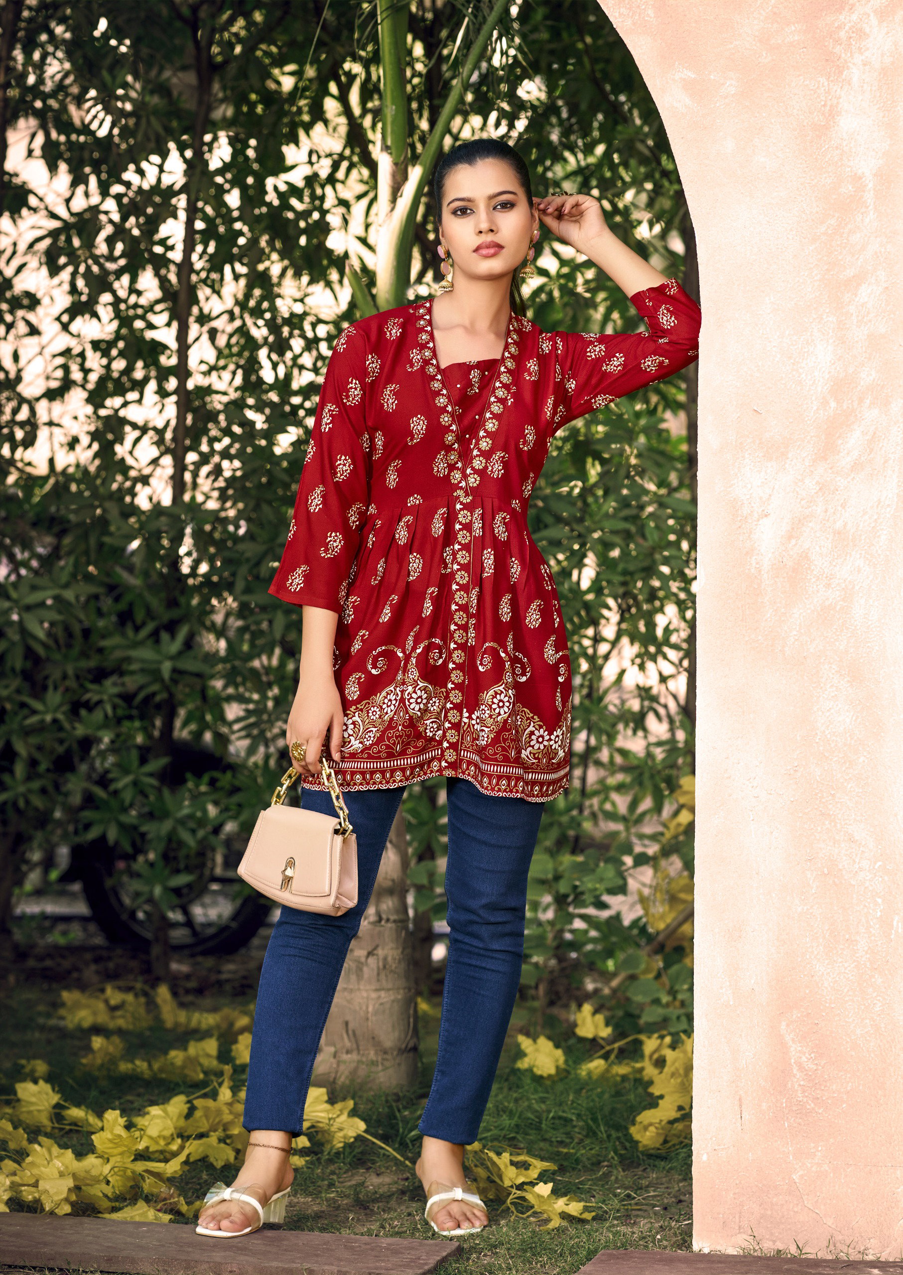 Shreen Kurti Vol 1 Rayon Print Short Top Collection 