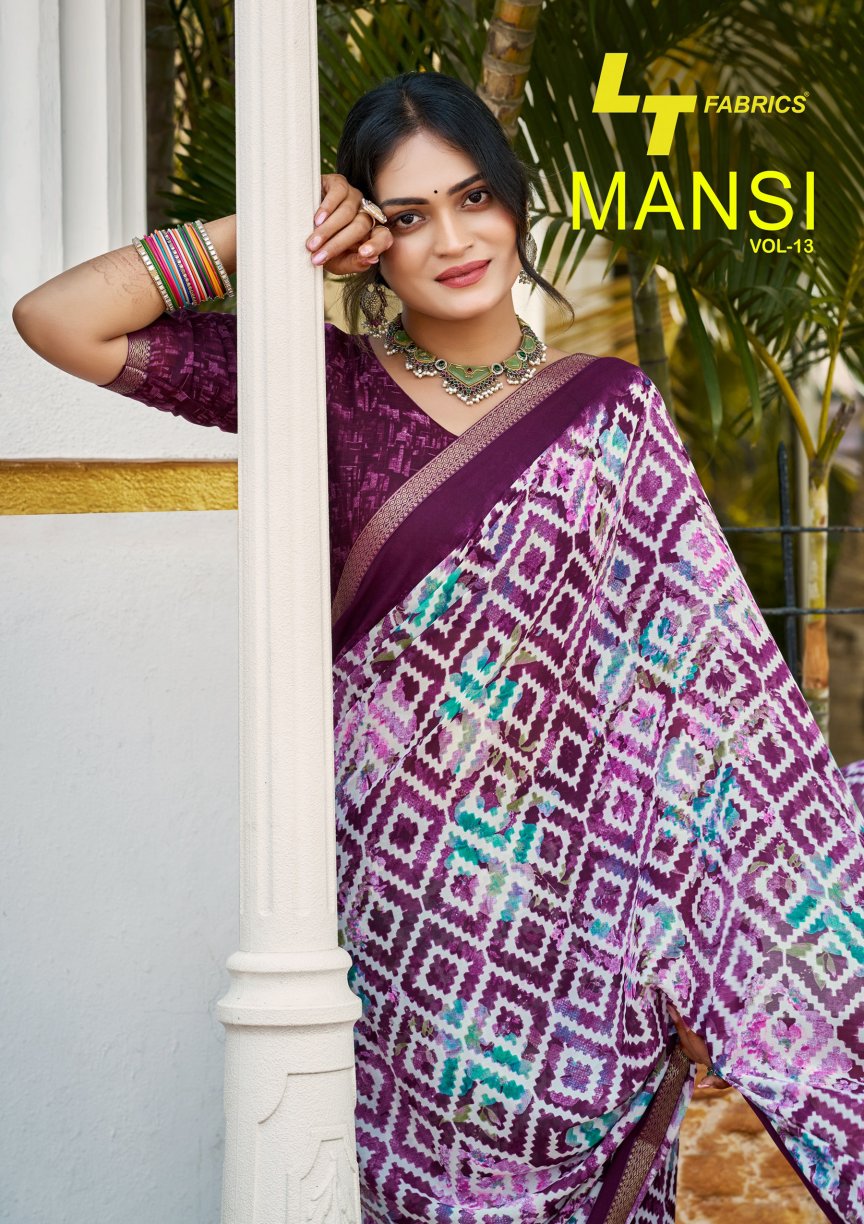 Lt Mansi Vol 13 Micro Renial Casual Wear Saree Collection