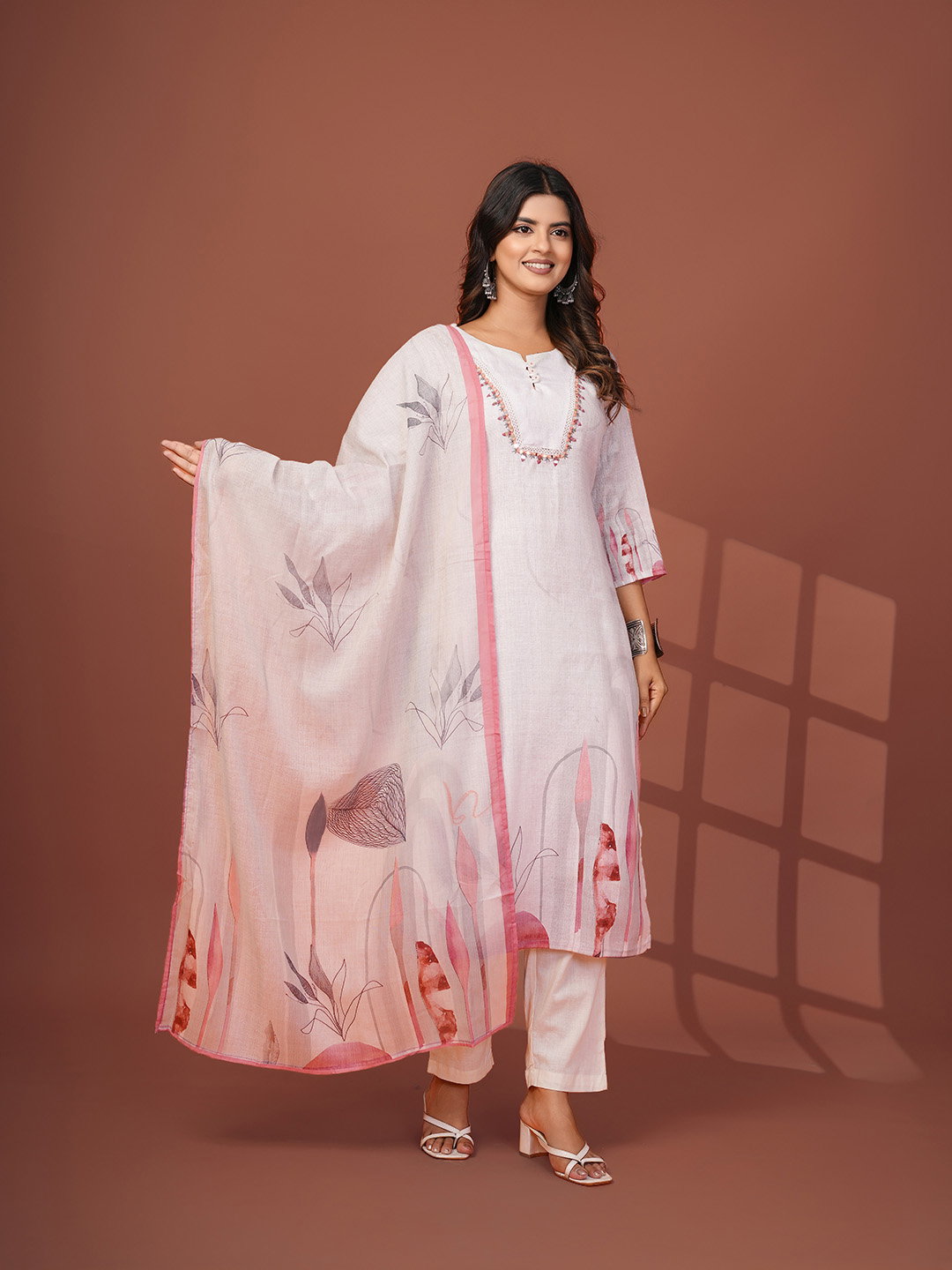 Hr 1624 Poly Flex Printed Kurti And Bottom Dupatta Collection