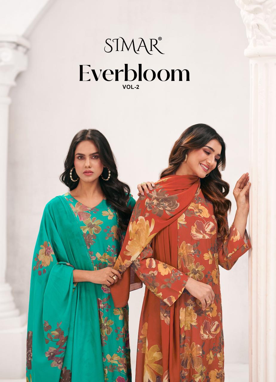 Glossy Simar Everbloom Vol 2 Viscose Muslin Digital Printed Salwar Kameez