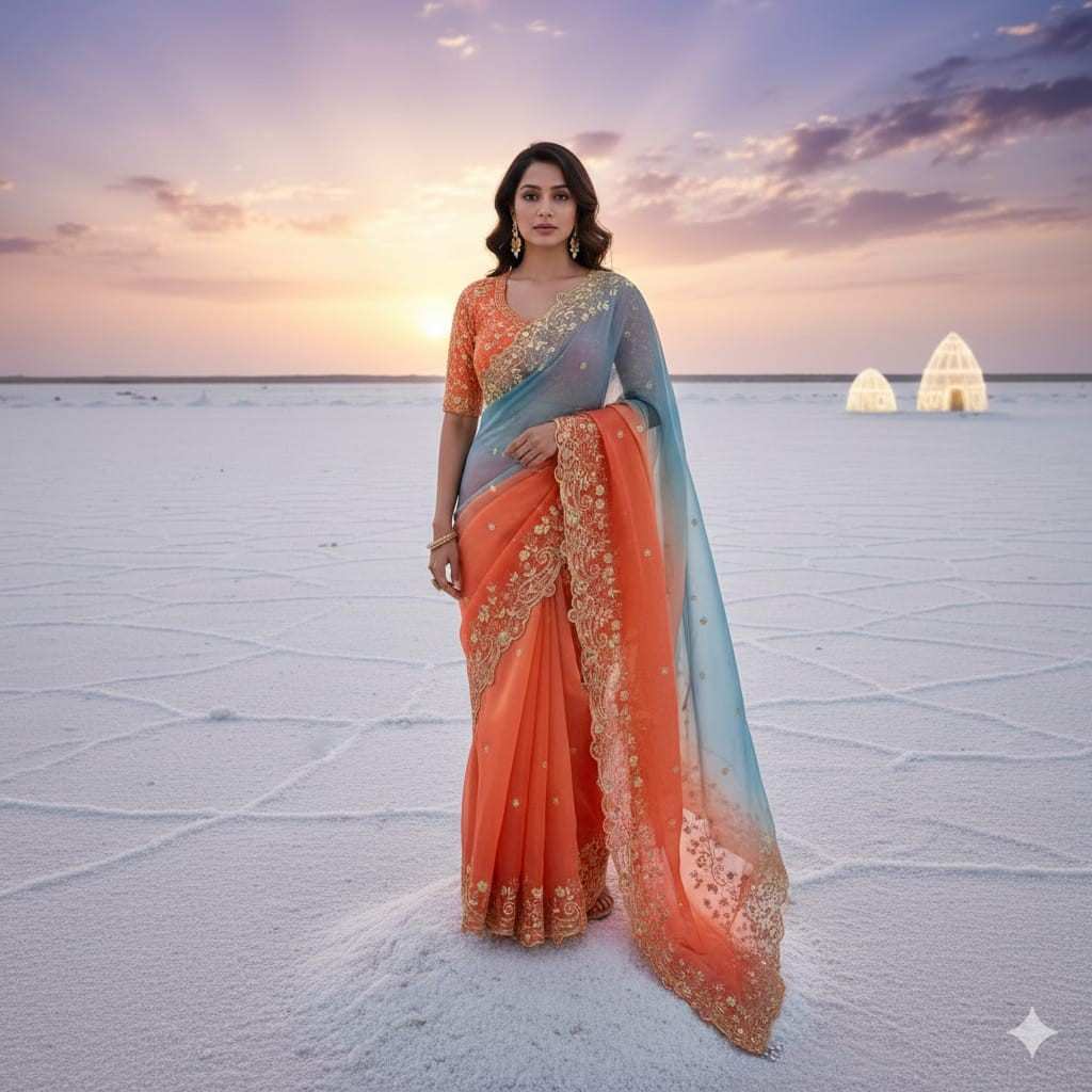 KC 962 Presenting You The Luxurious And Glamorous Trending Mango Work Saree