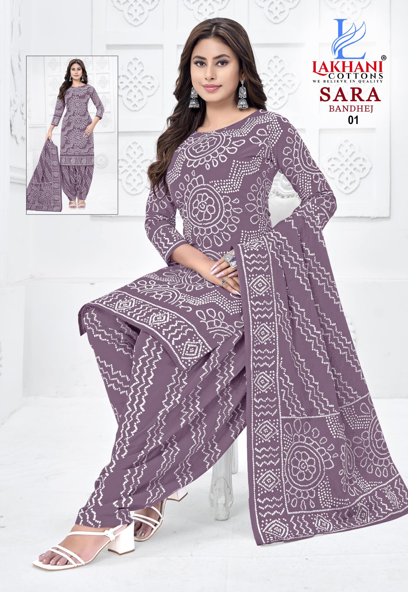 Lakhani Sara Bandhej Vol 01 Cotton Printed Dress Material Collection