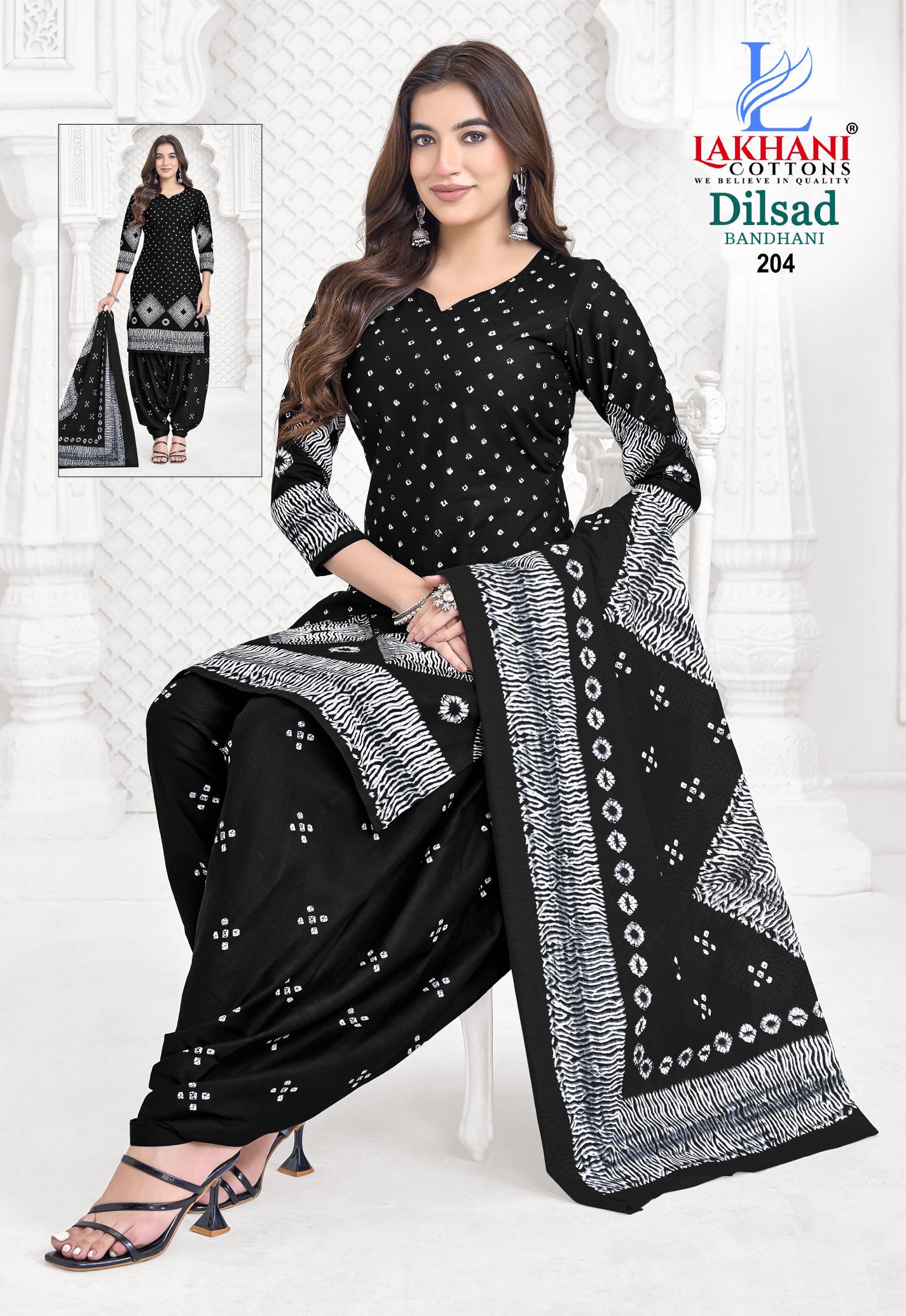 Lakhani Dilsad Bandhani Vol 02 Cotton Printed Fancy Dress Material