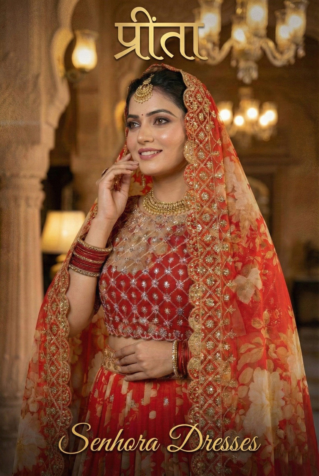 Senhora Preeta 7107 And 08 Georgette Printed Embroidery Lehenga Choli Collection