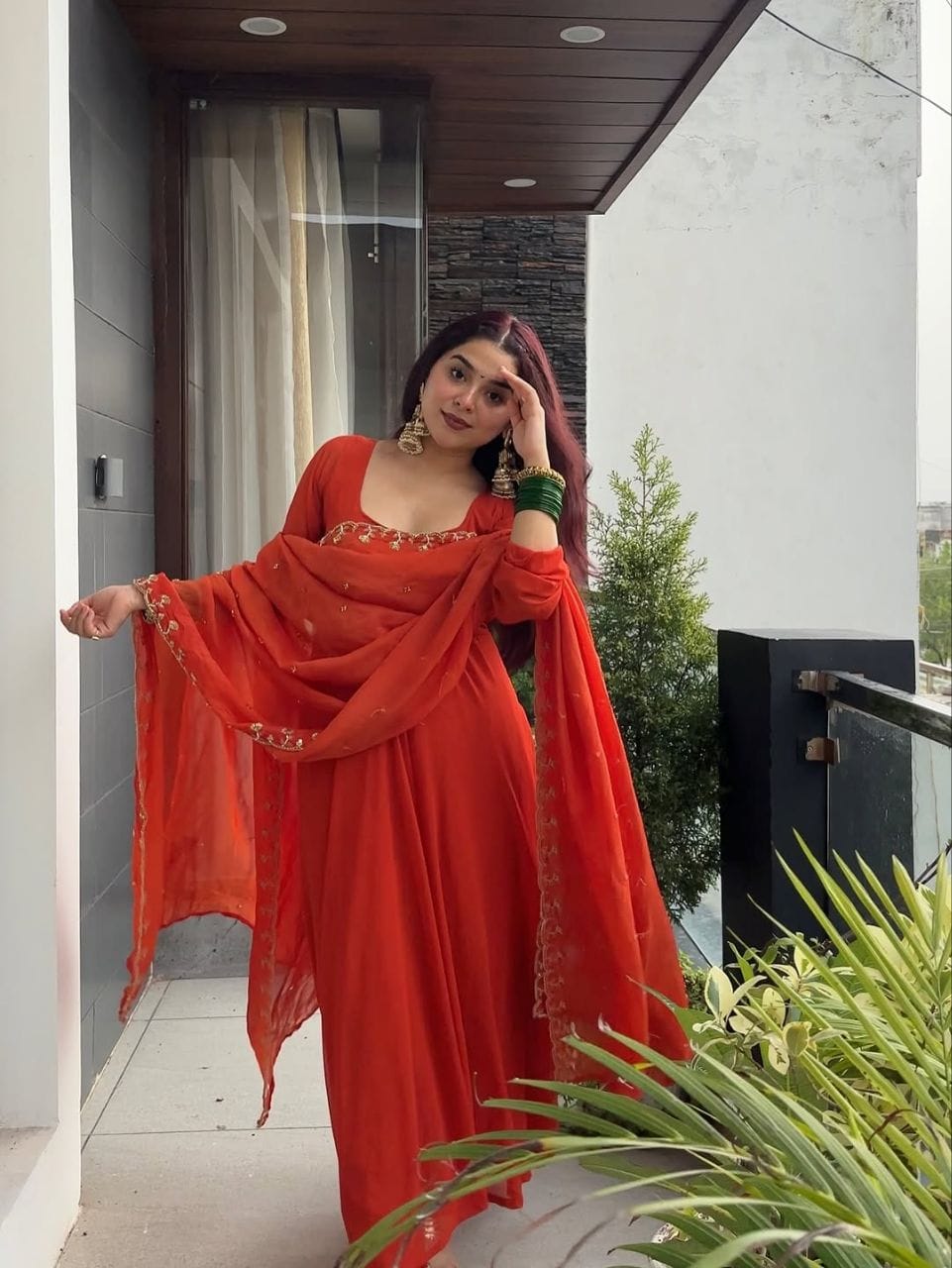 Yc 182 Kathai Anarkali Top bottom dupatta Collection