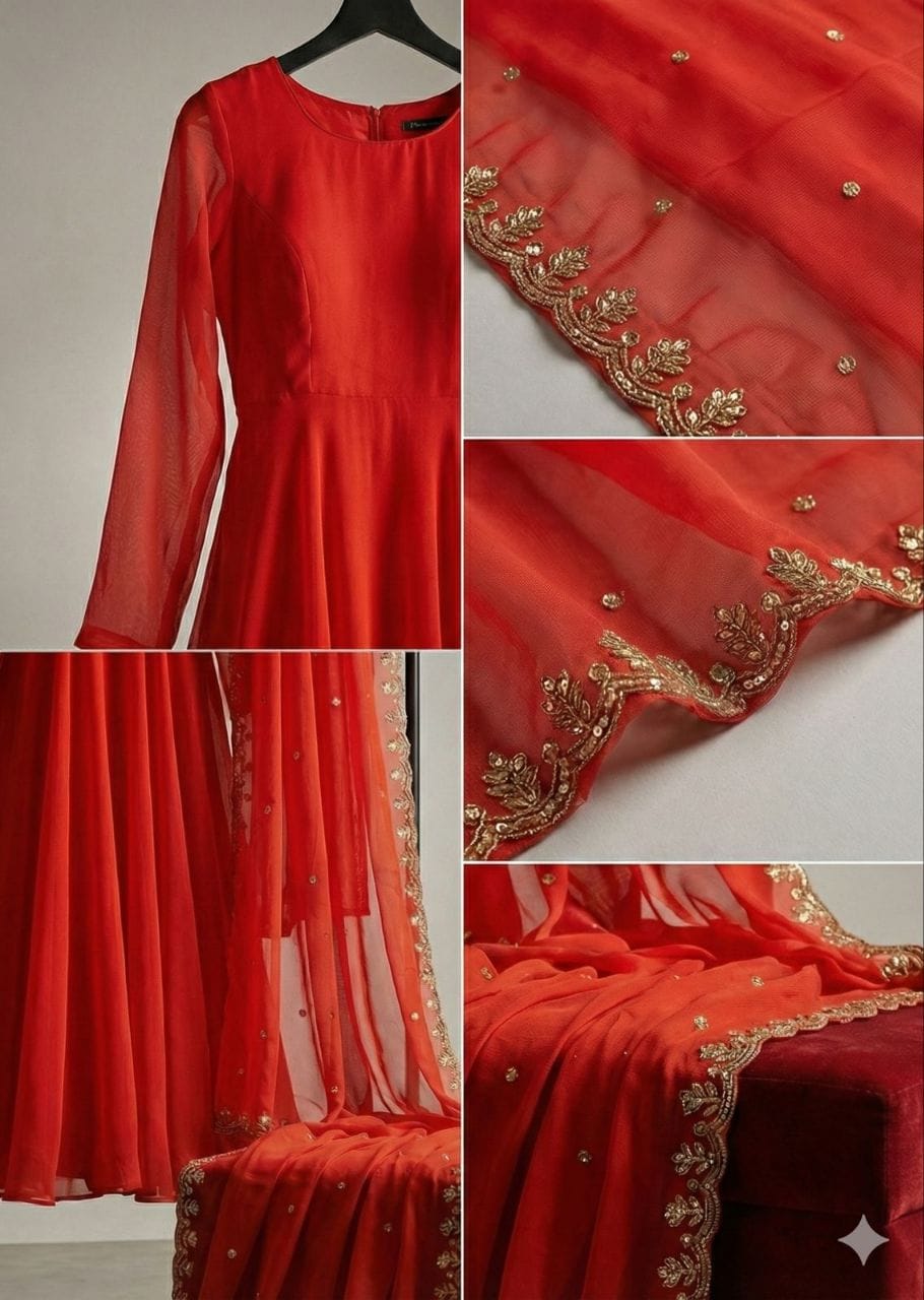 Yc 182 Kathai Anarkali Top bottom dupatta Collection