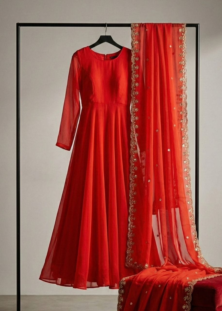 Yc 182 Kathai Anarkali Top bottom dupatta Collection