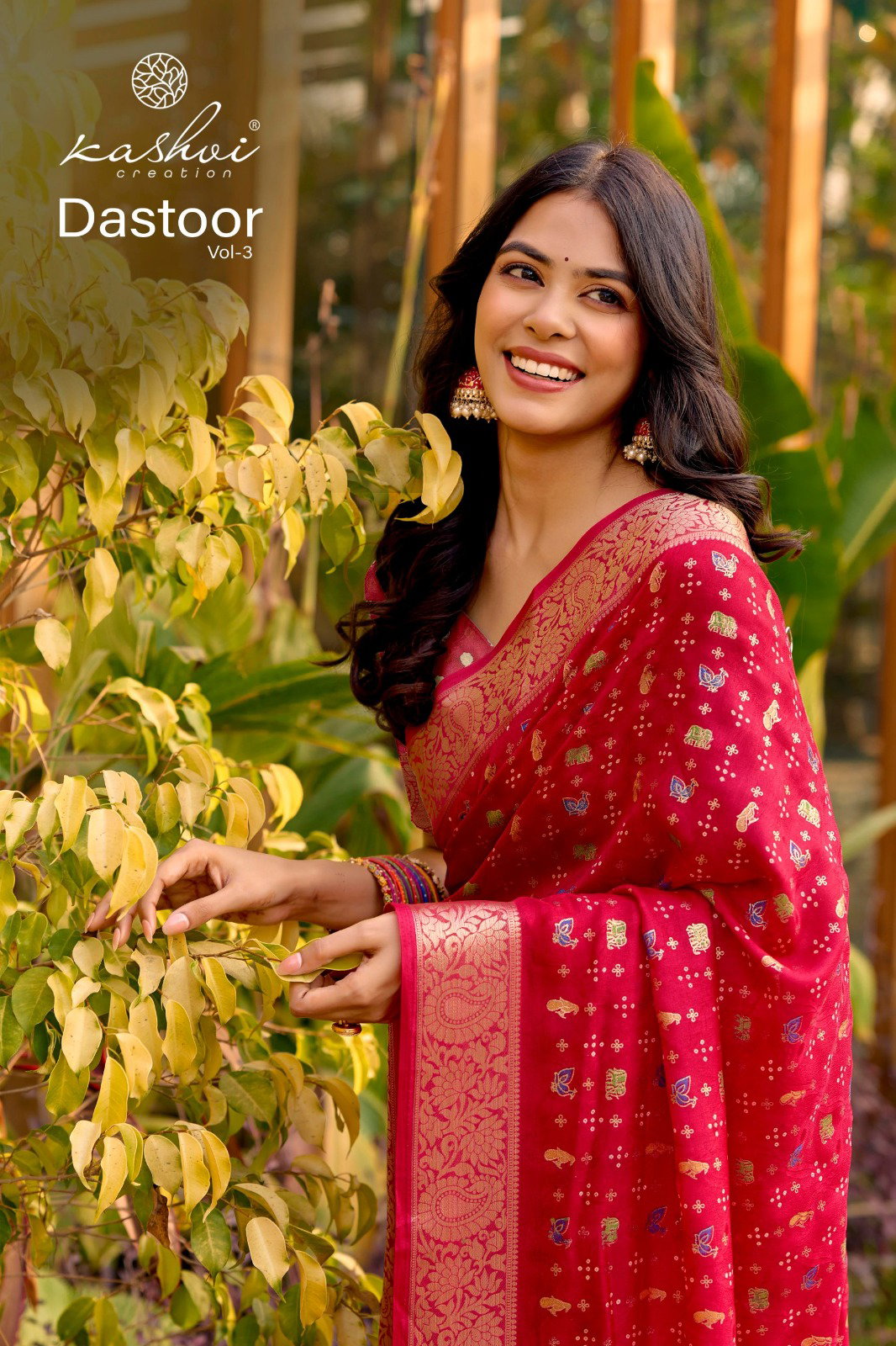 Kashvi Dastoor Vol 3 Viscose Moss Foil Printed Saree Collection