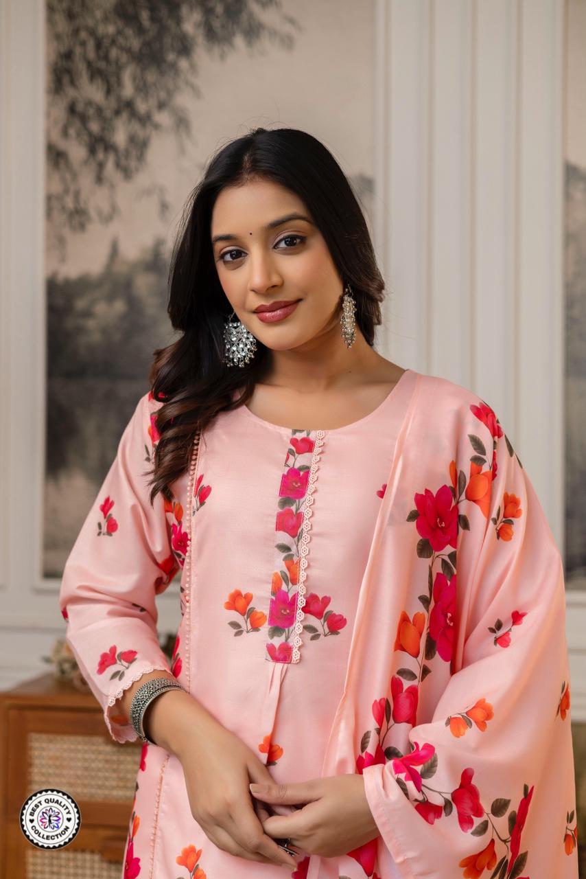 Lekha KL 4089 Cotton Printed Kurti Bottom With Dupatta