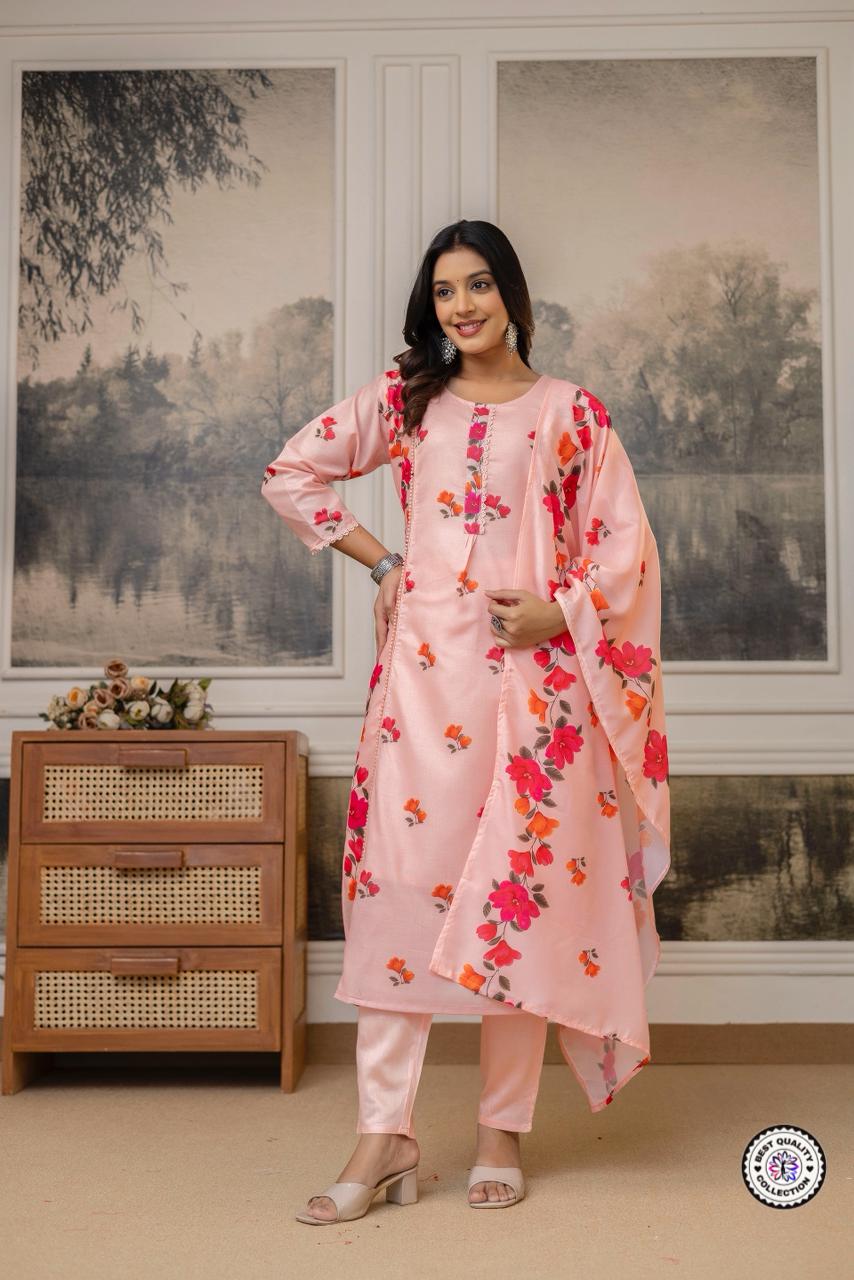 Lekha KL 4089 Cotton Printed Kurti Bottom With Dupatta