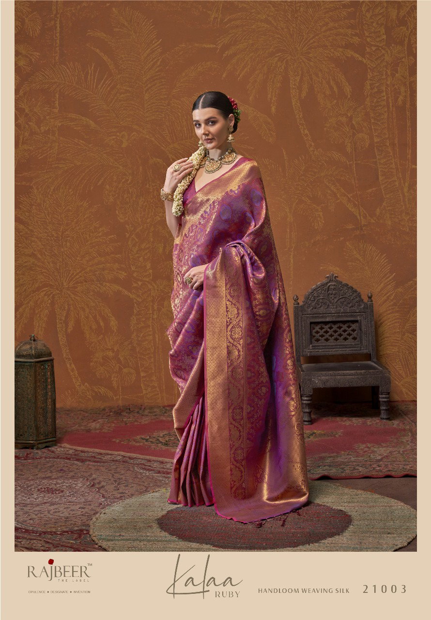 Rajbeer Kalaa Ruby Handoom Weaving Silk Saree Collection 