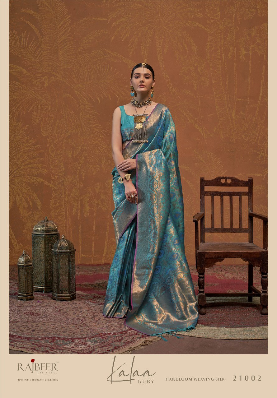 Rajbeer Kalaa Ruby Handoom Weaving Silk Saree Collection 