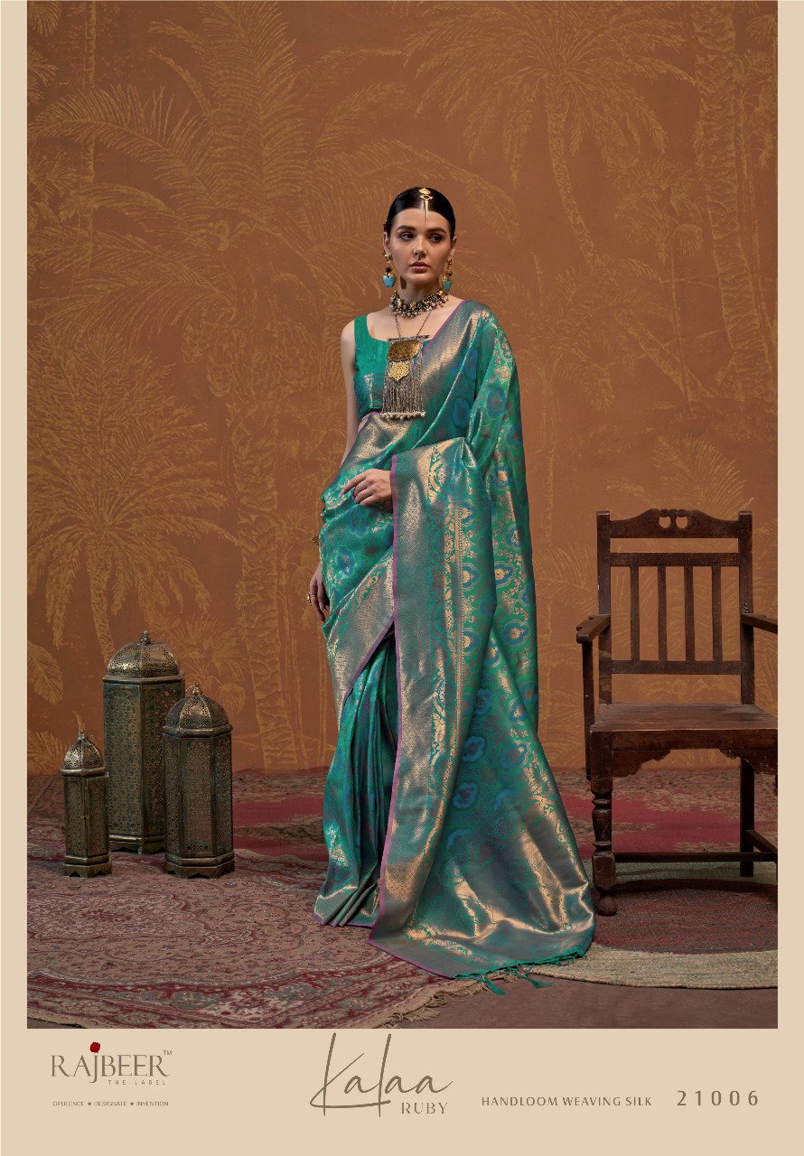 Rajbeer Kalaa Ruby Handoom Weaving Silk Saree Collection 