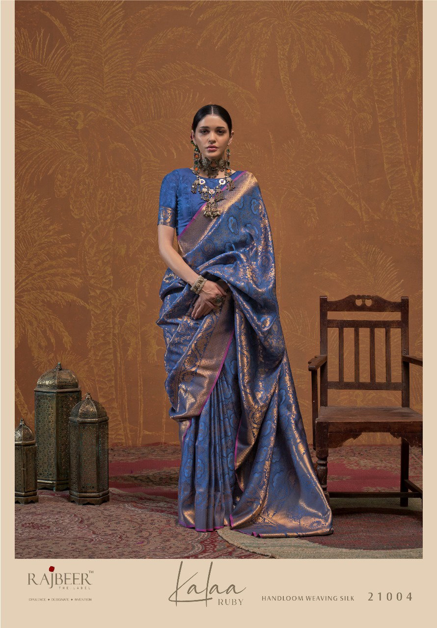 Rajbeer Kalaa Ruby Handoom Weaving Silk Saree Collection 