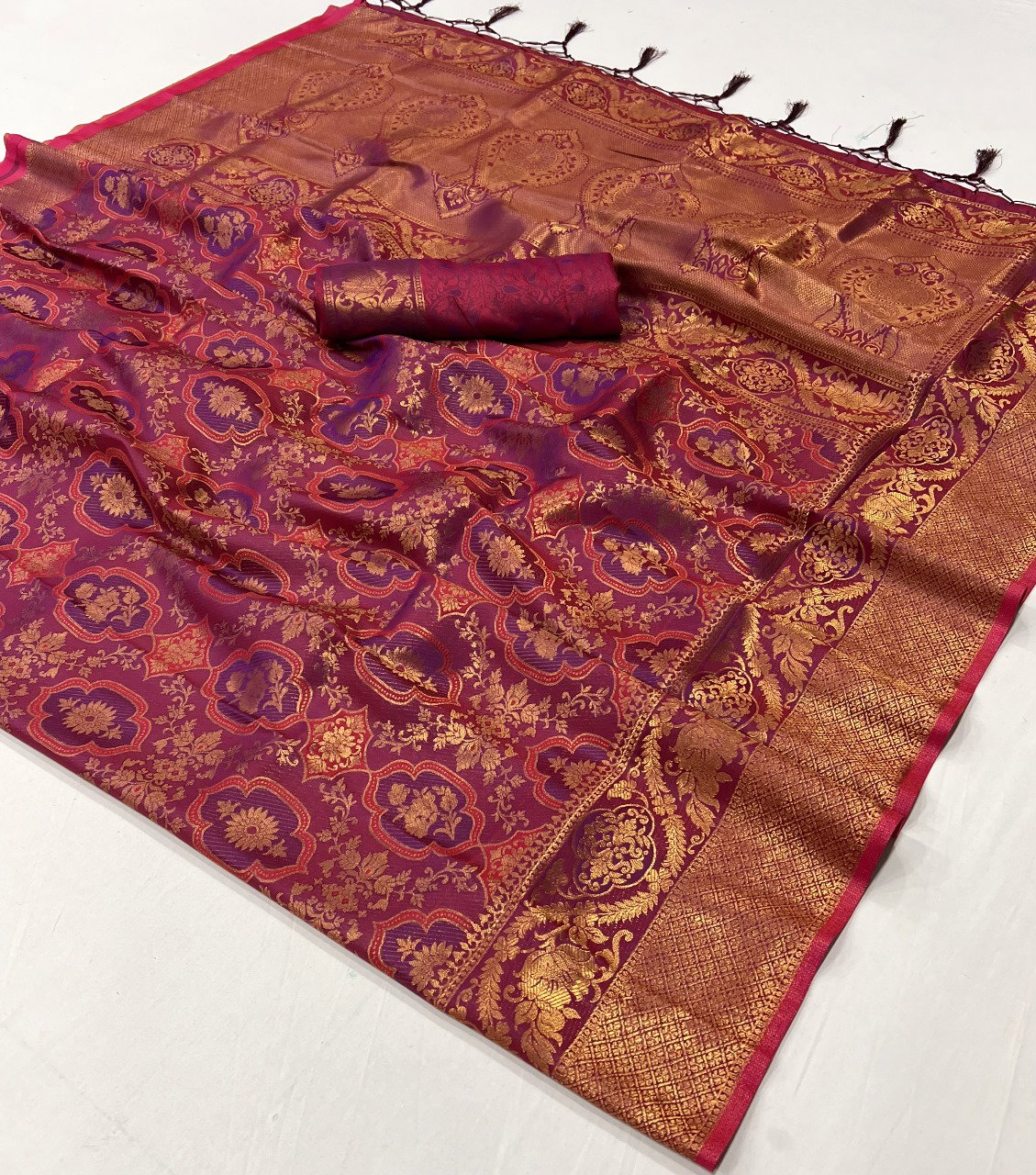 Rajbeer Kalaa Ruby Handoom Weaving Silk Saree Collection 