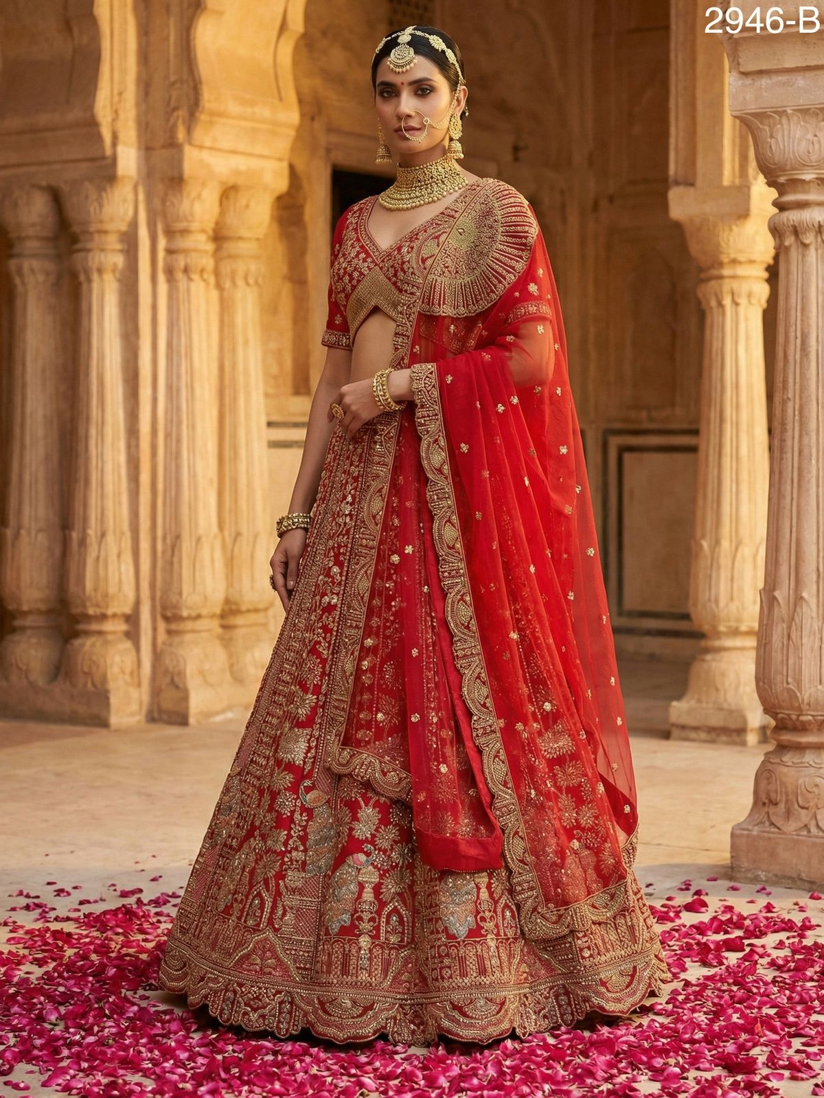 Anjani 2946 Bridal Lehenga Choli with Bridal Dupatta Collection 